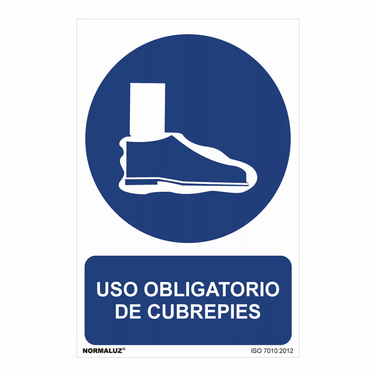 Schild Normaluz Uso Obligatorio De Cubrepies Pvc (30 X 40 Cm) günstig online kaufen