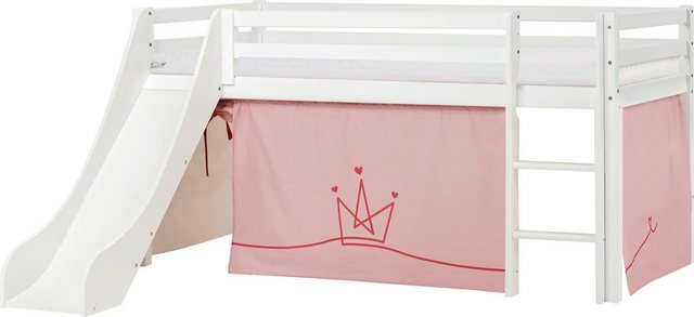 Hoppekids Hochbett ""Princess"", Rutsche & Vorhang Rosa und viel Auswahl günstig online kaufen