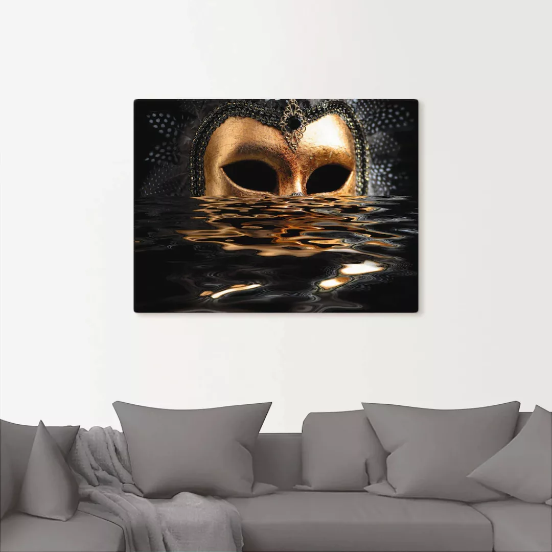 Artland Wandbild »Venezianische Maske mit Blattgold«, Karneval, (1 St.), al günstig online kaufen