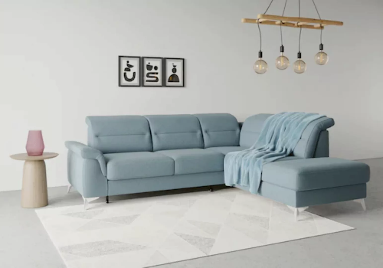 sit&more Ecksofa »Sinatra L-Form«, mit Ottomane, optional mit Kopfteilverst günstig online kaufen