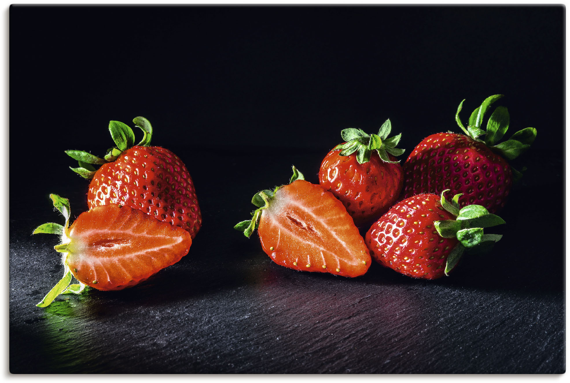 Artland Wandbild "Erdbeeren, süß und fruchtig", Obst Bilder, (1 St.), als L günstig online kaufen