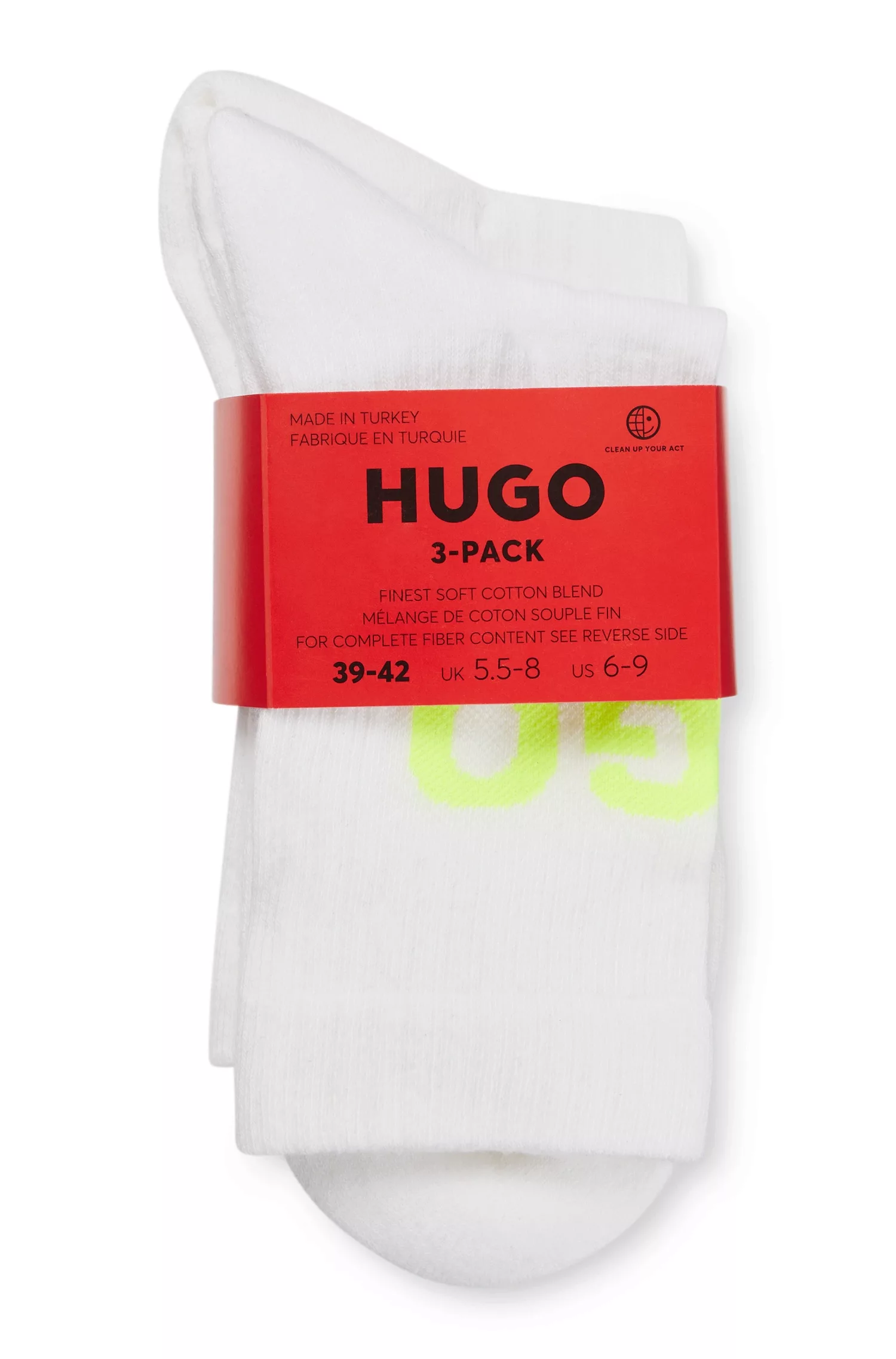 HUGO Underwear Freizeitsocken "3P QS NEON LOGO CC", (Packung, 3 Paar, 3er) günstig online kaufen