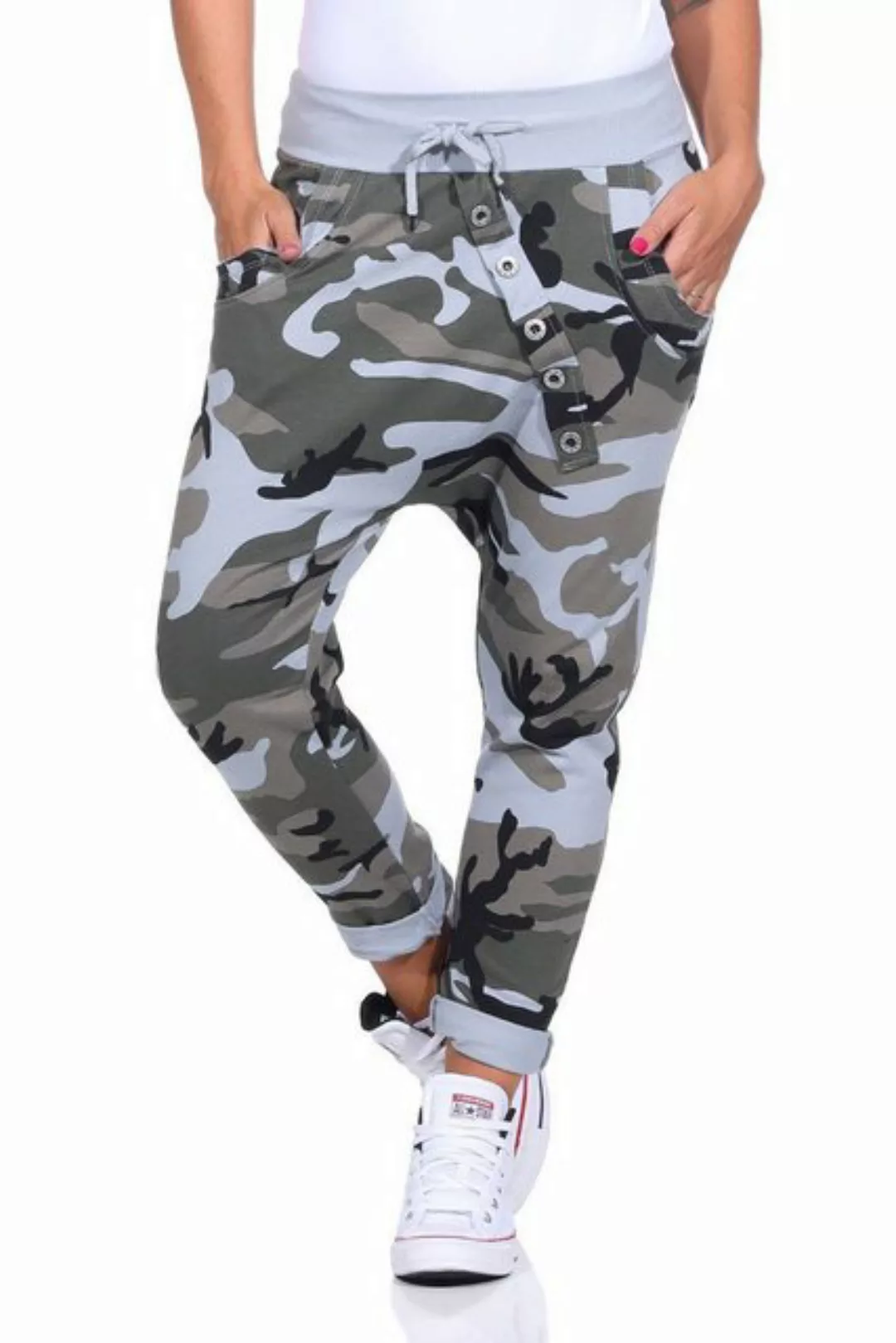 Mississhop Boyfriend-Hose Sweatpants Baggy Camouflage Damenhose Militär Hos günstig online kaufen