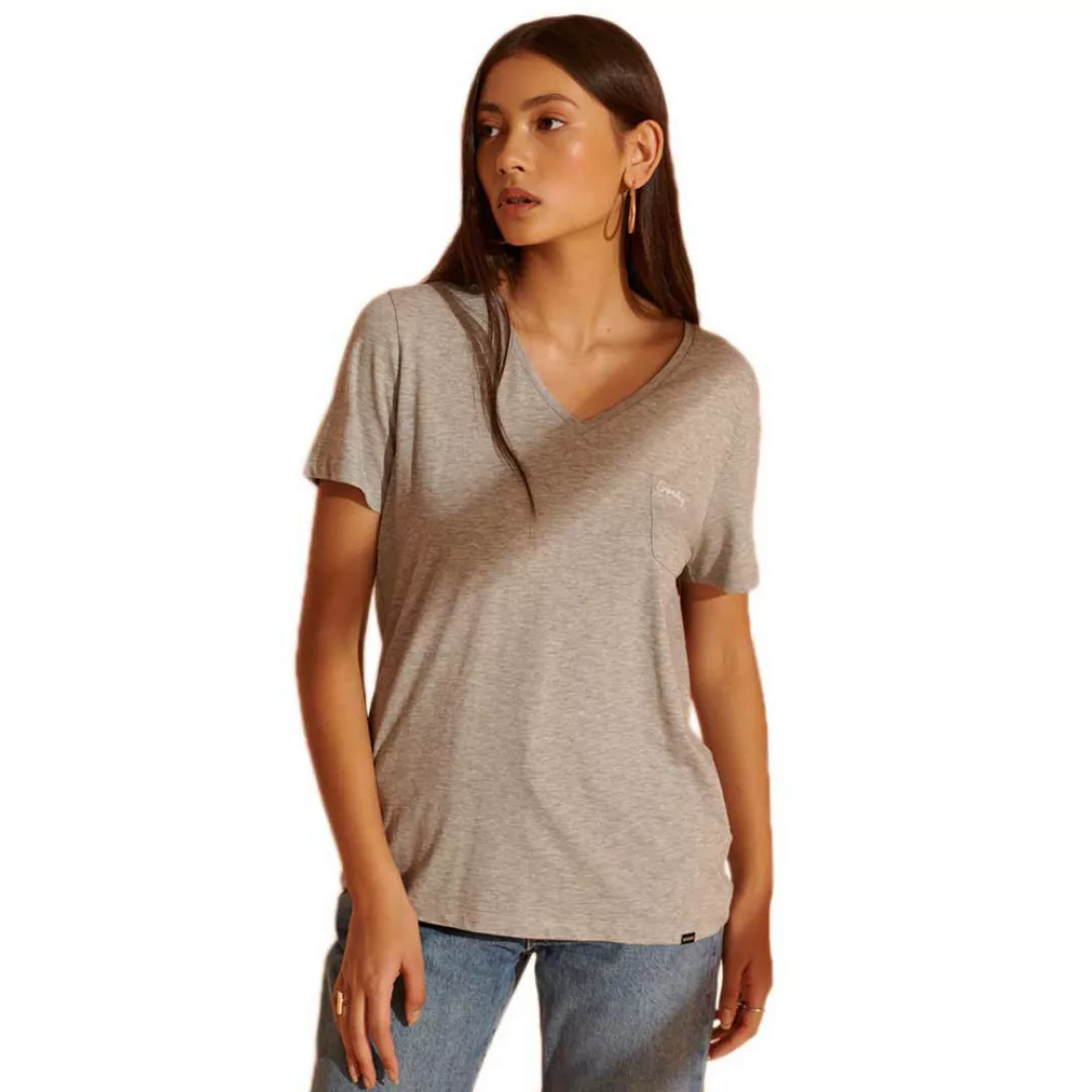 Superdry Scrip Kurzarm T-shirt S Grey Marl günstig online kaufen