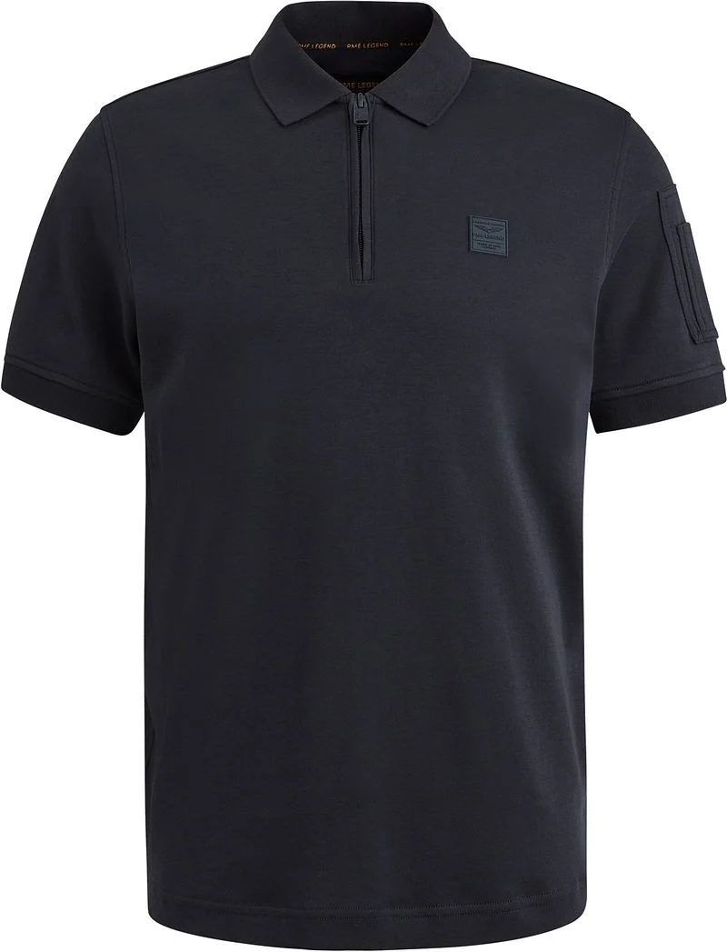 PME Legend Half-Zip Poloshirt Interlock Navy - Größe L günstig online kaufen