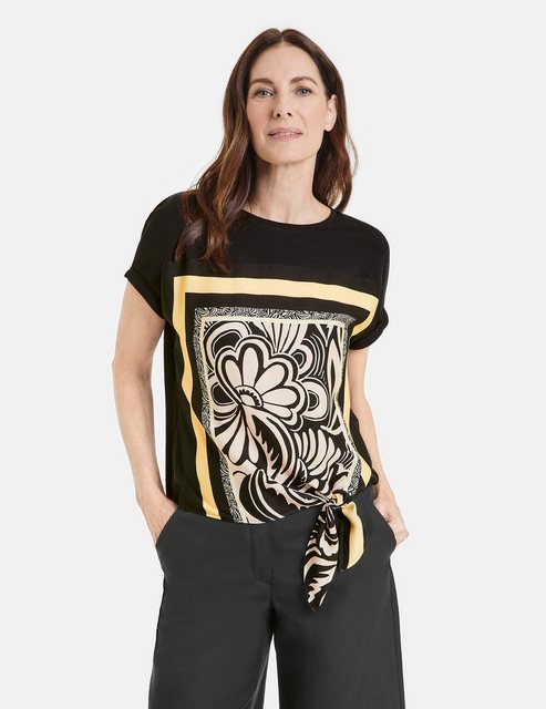 GERRY WEBER Kurzarmshirt Blusenshirt mit Knotendetail günstig online kaufen