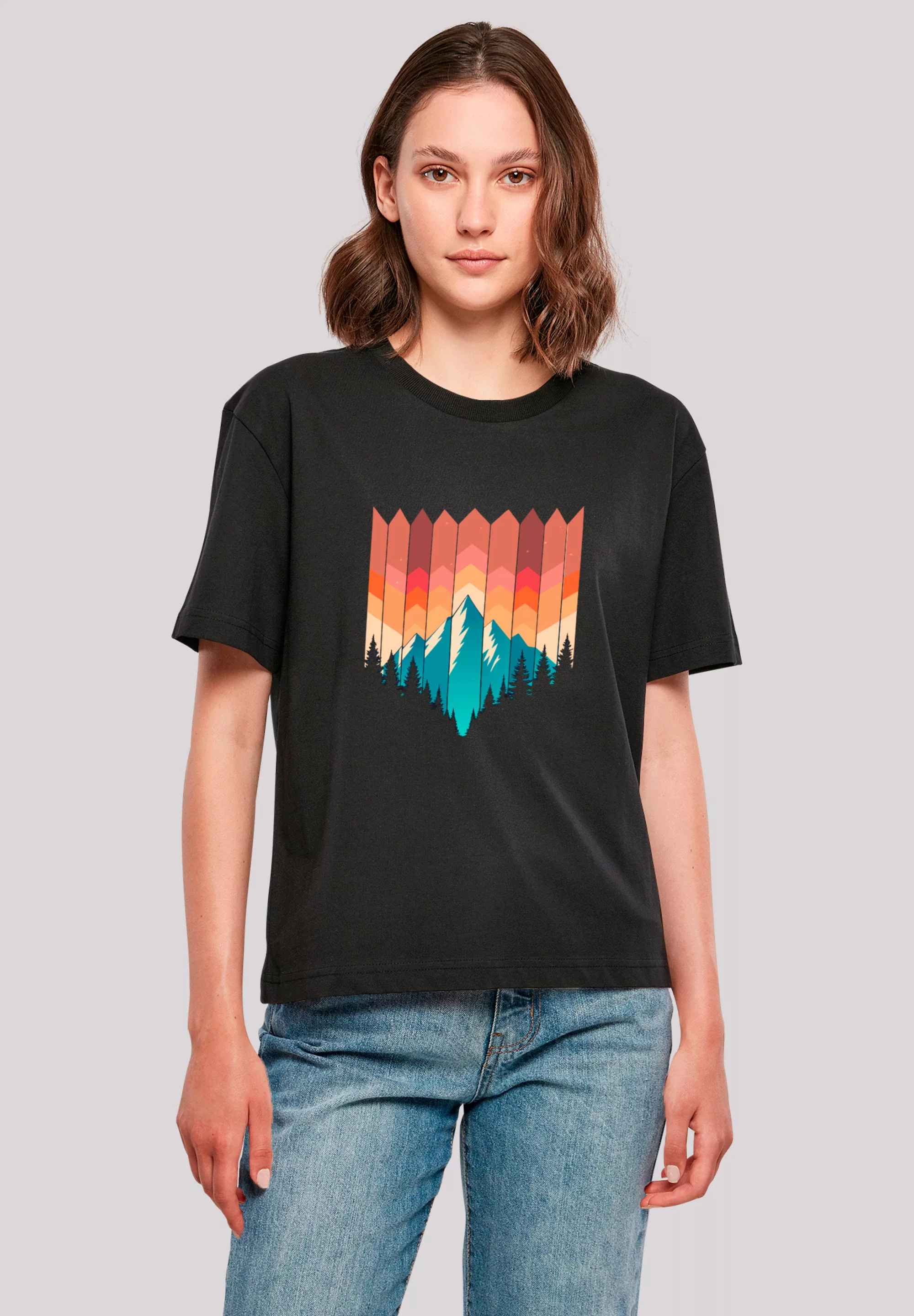 F4NT4STIC T-Shirt "Berg Sonnenuntergang Geometrisch", Premium Qualität günstig online kaufen