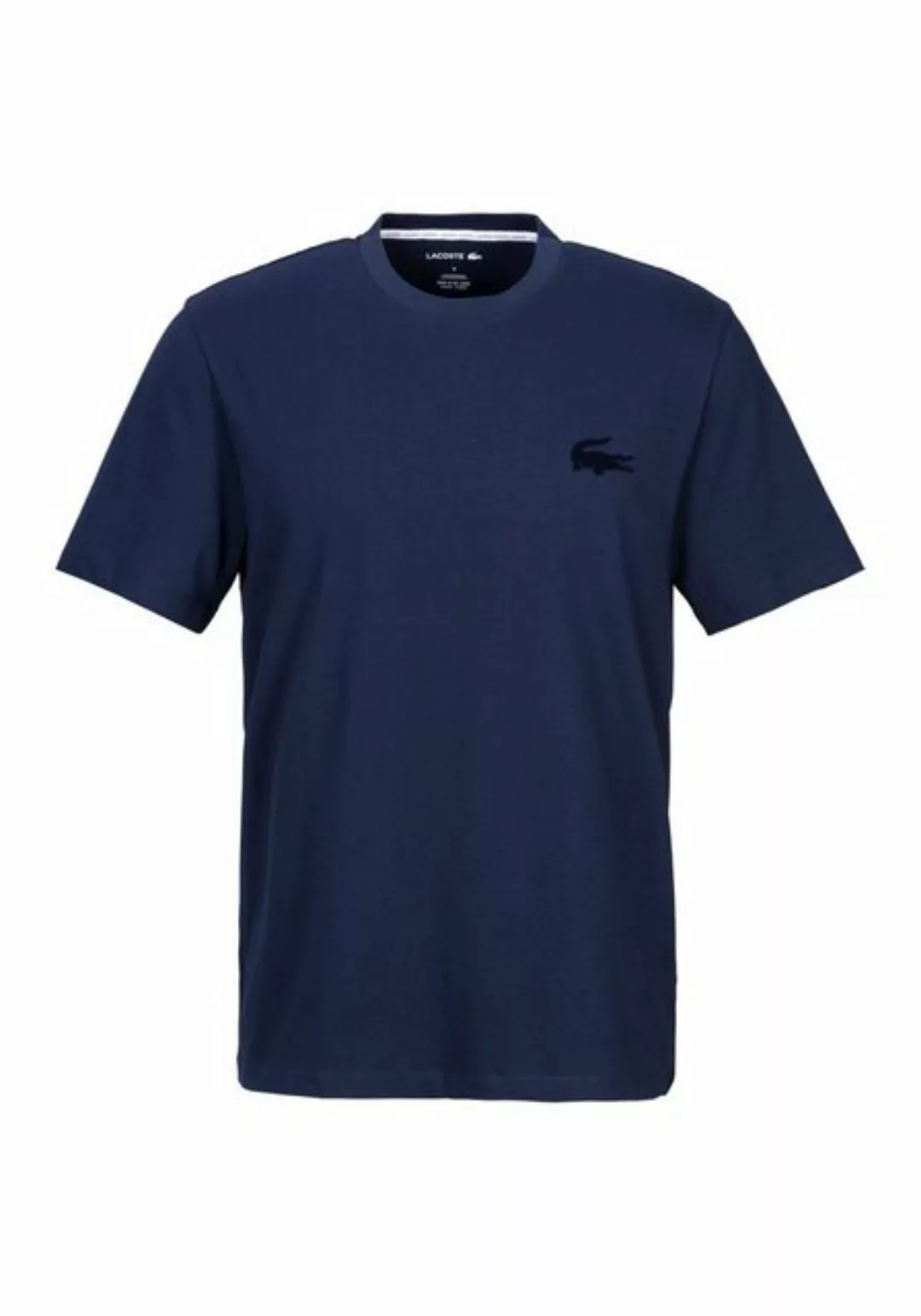 Lacoste T-Shirt mit großem Krokodillogo aus Samt günstig online kaufen