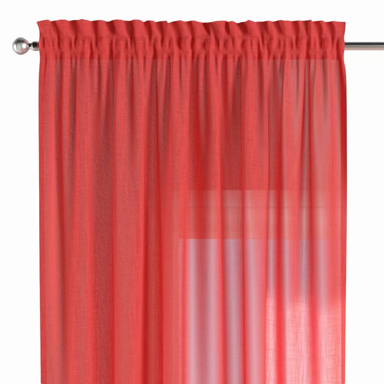 Vorhang mit Tunnel und Köpfchen, rot , SALE (128-02) günstig online kaufen