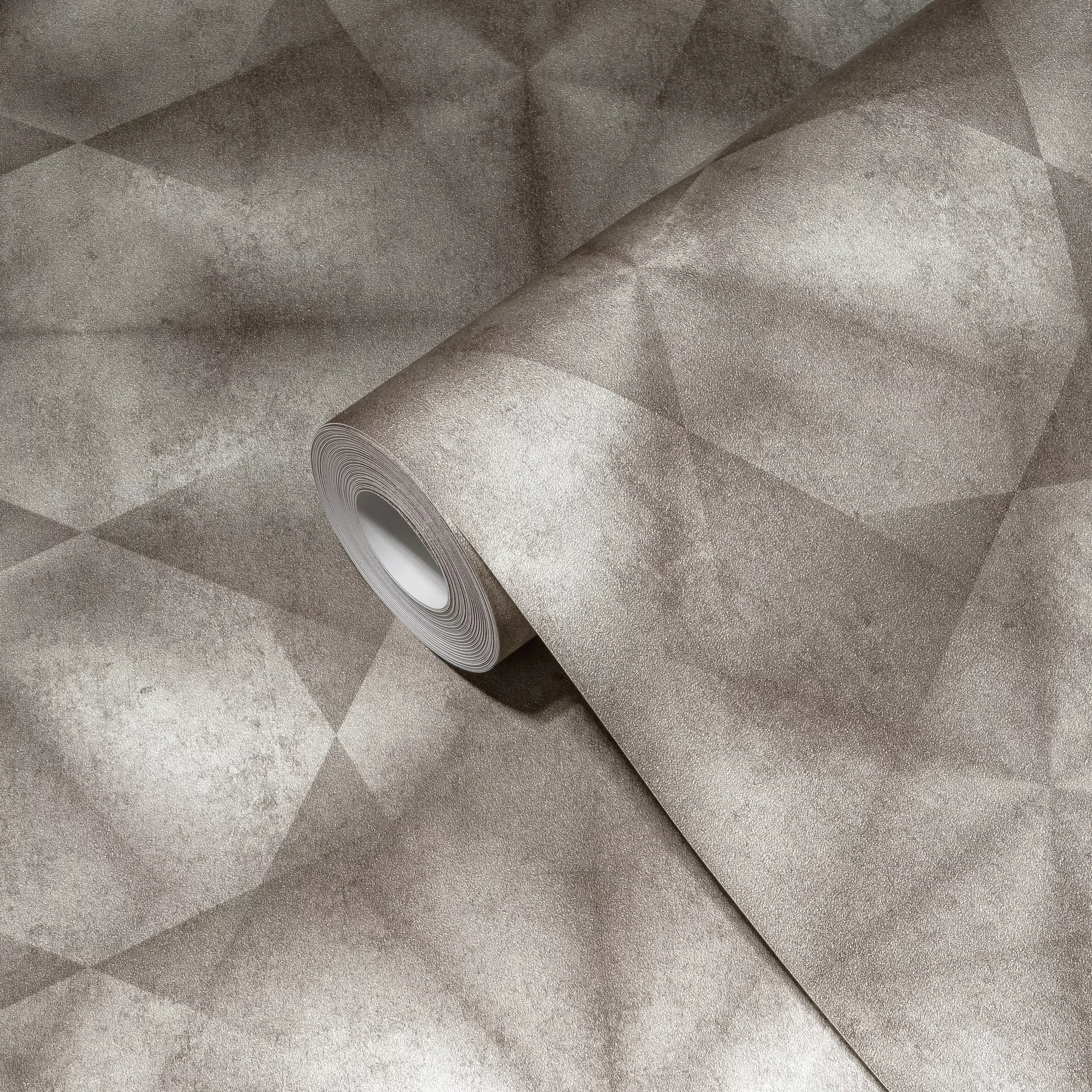 Bricoflor Taupe Tapete Geometrisches Muster Moderne Vliestapete Beige Grau günstig online kaufen