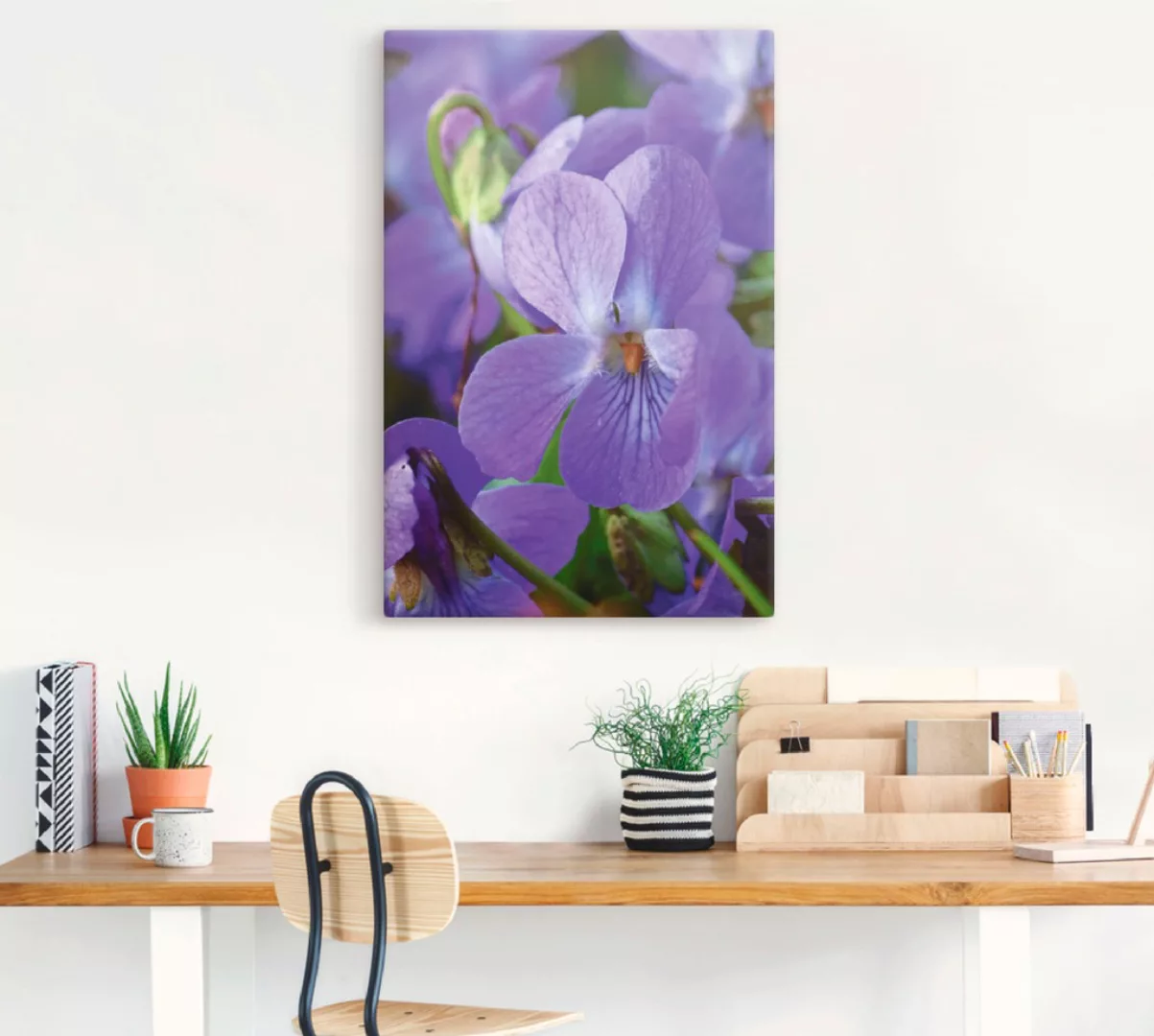 Artland Leinwandbild »Veilchen«, Blumen, (1 St.), auf Keilrahmen gespannt günstig online kaufen