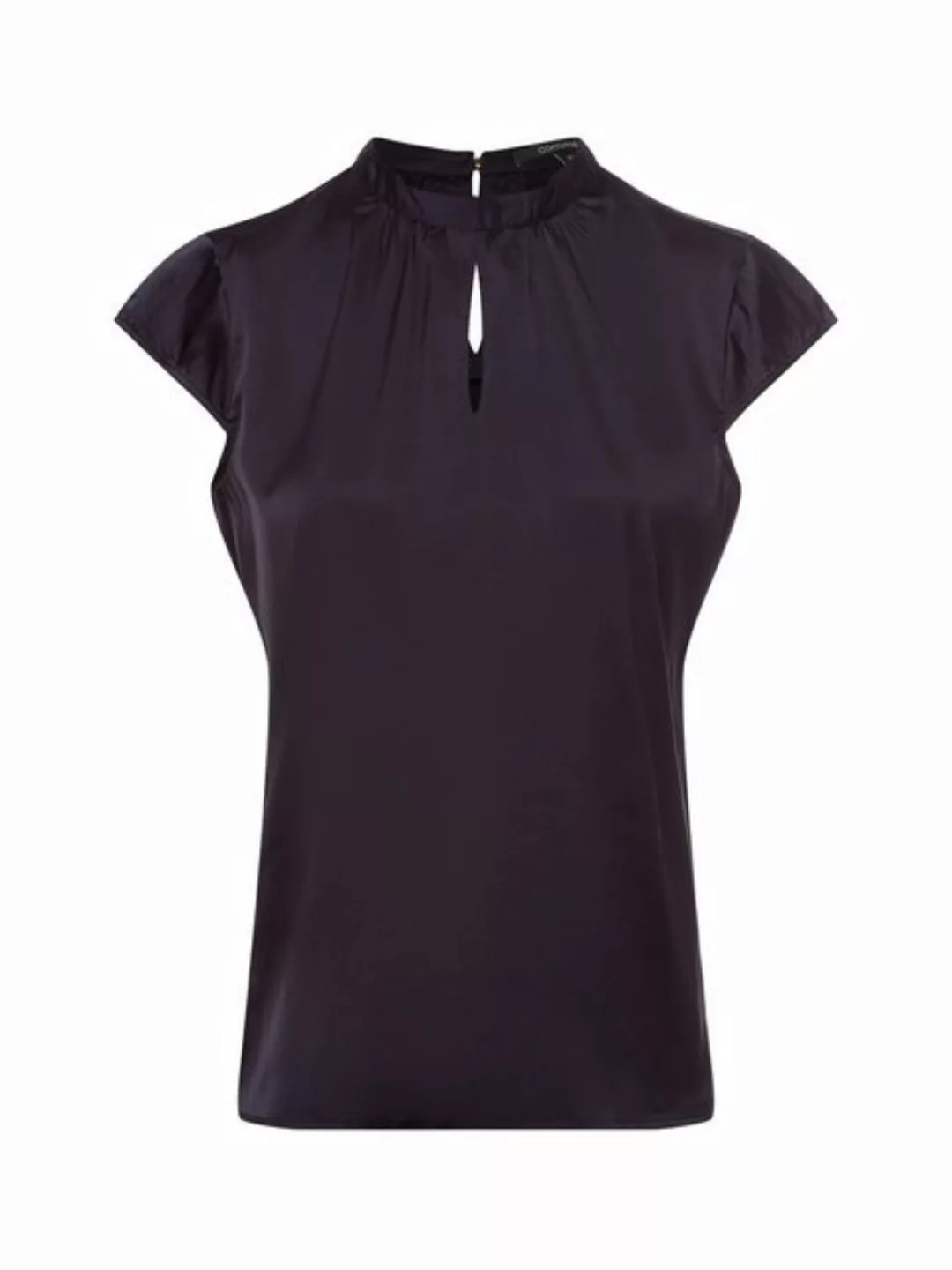 Comma Kurzarmbluse Satin-Bluse mit Cut-out-Detail am Ausschnitt Raffung günstig online kaufen