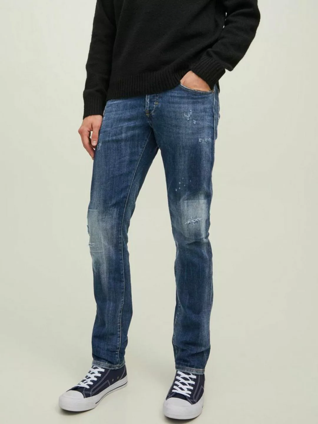 Jack & Jones Slim-fit-Jeans Herren Slim Fit Jeans Hose JJIGLENN JJLUCA EL 0 günstig online kaufen