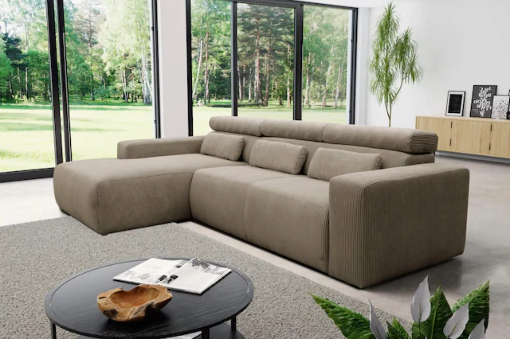 DOMO collection Ecksofa "Brandon B/T: 289/177 cm, belastbar bis 140kg/ Sitz günstig online kaufen