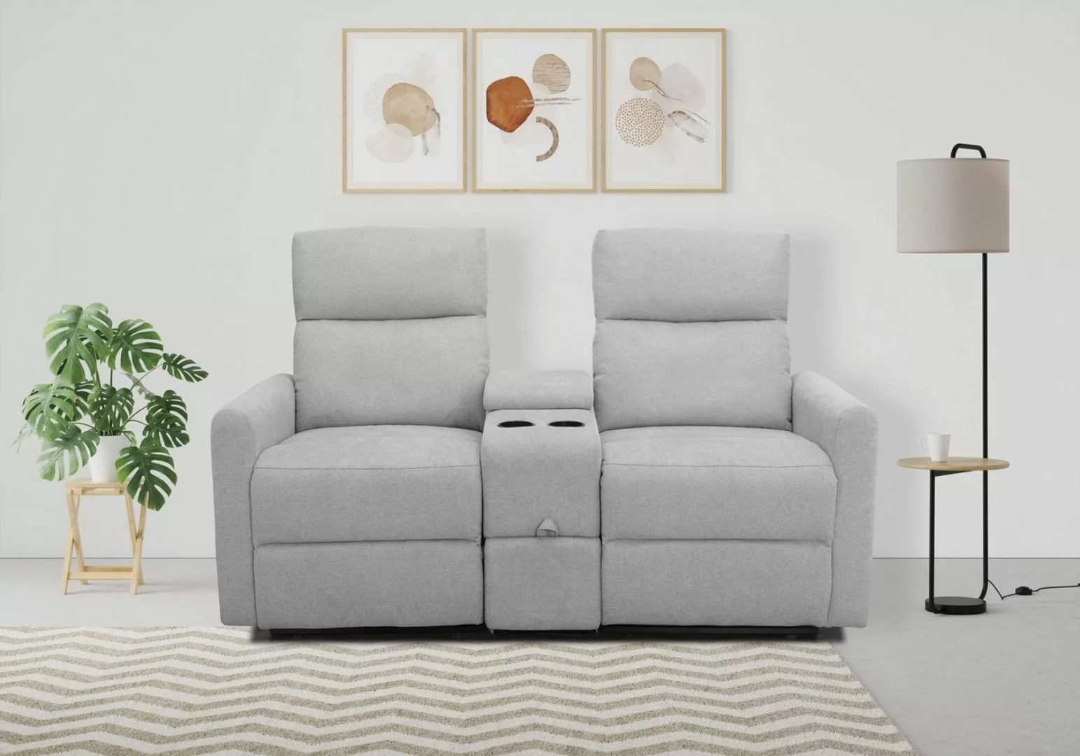 Home affaire 2-Sitzer Daoulas, 2er-Kinosofa, TV-Sessel, Multimedia-Sofa, Ki günstig online kaufen