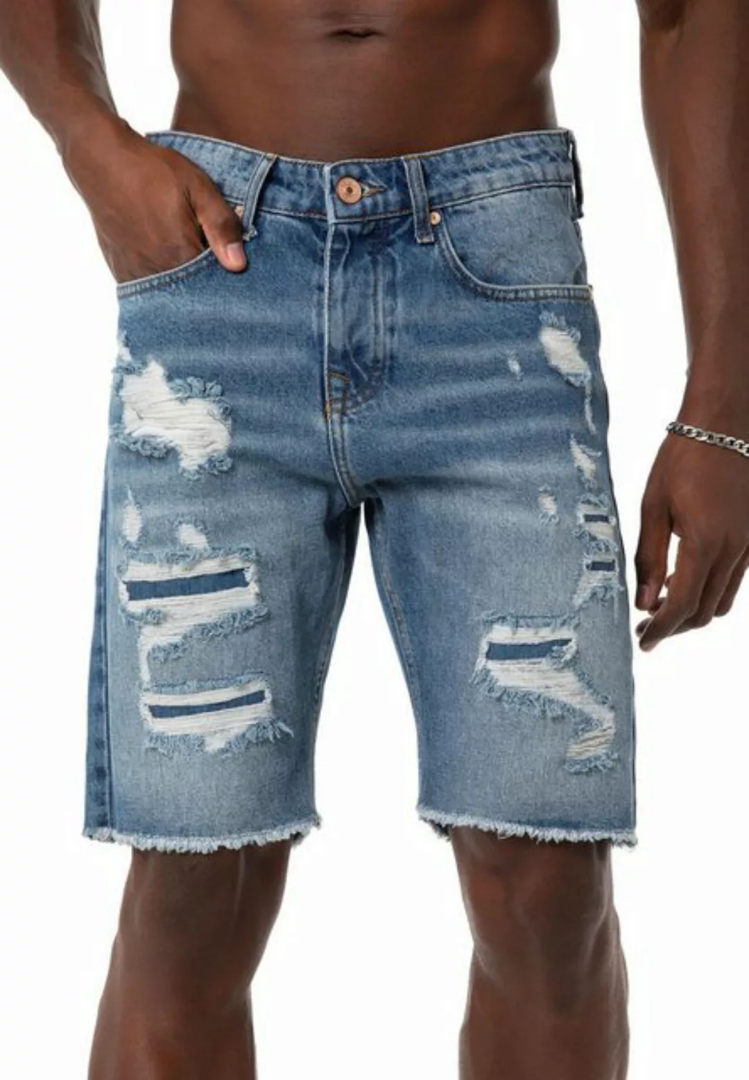 RedBridge Jeansshorts Red Bridge Herren Shorts Kurze Hose Jeanshose fetzige günstig online kaufen