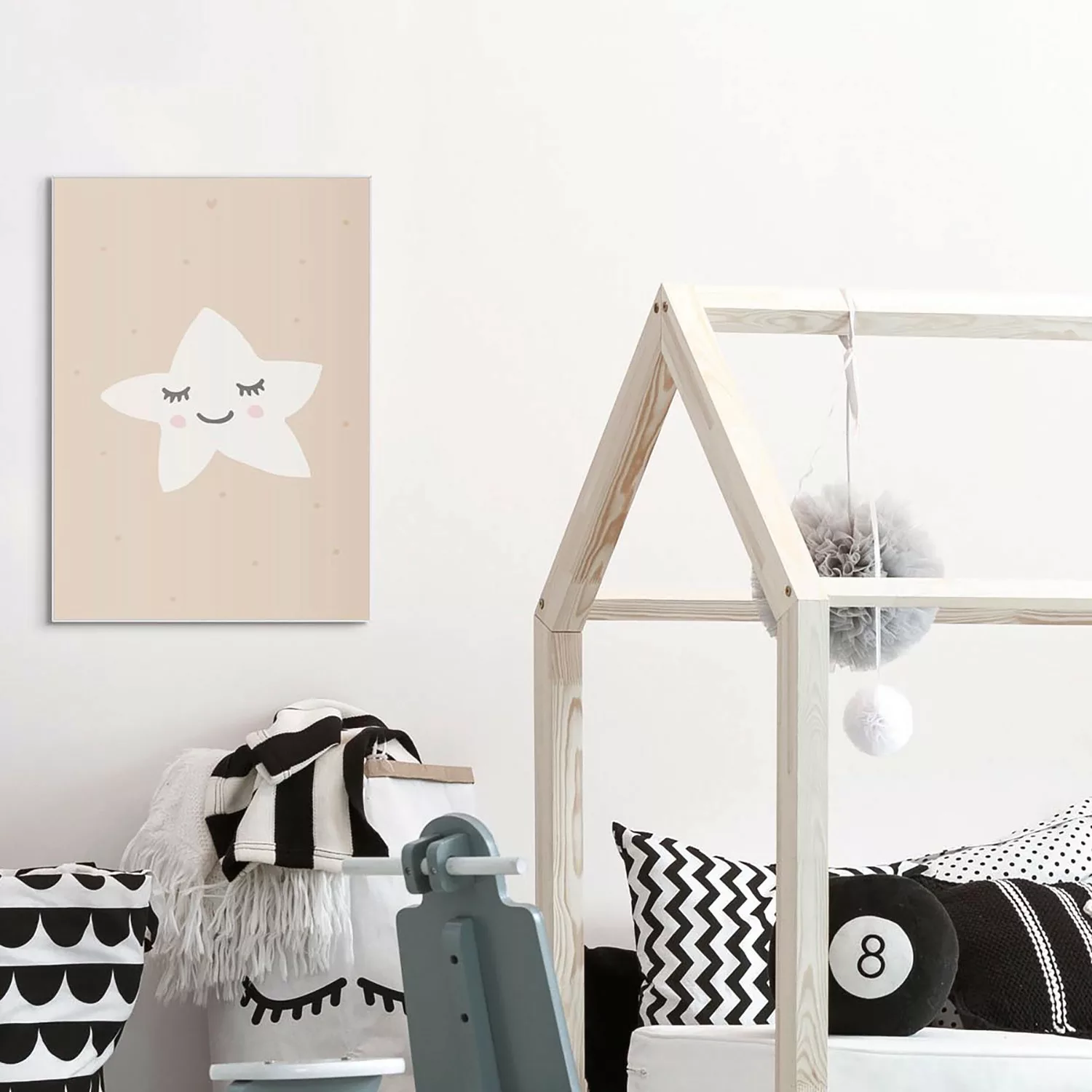 Reinders Wandbild "Slim Frame White 50x70 Sleeping Star" günstig online kaufen