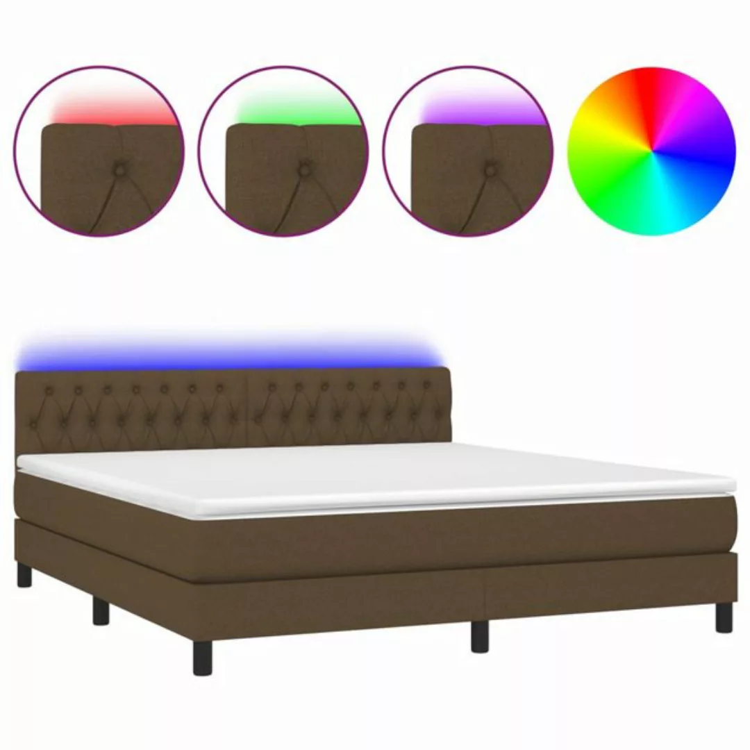 vidaXL Boxspringbett Bett Boxspringbett komplett mit Matratze & LED Stoff ( günstig online kaufen