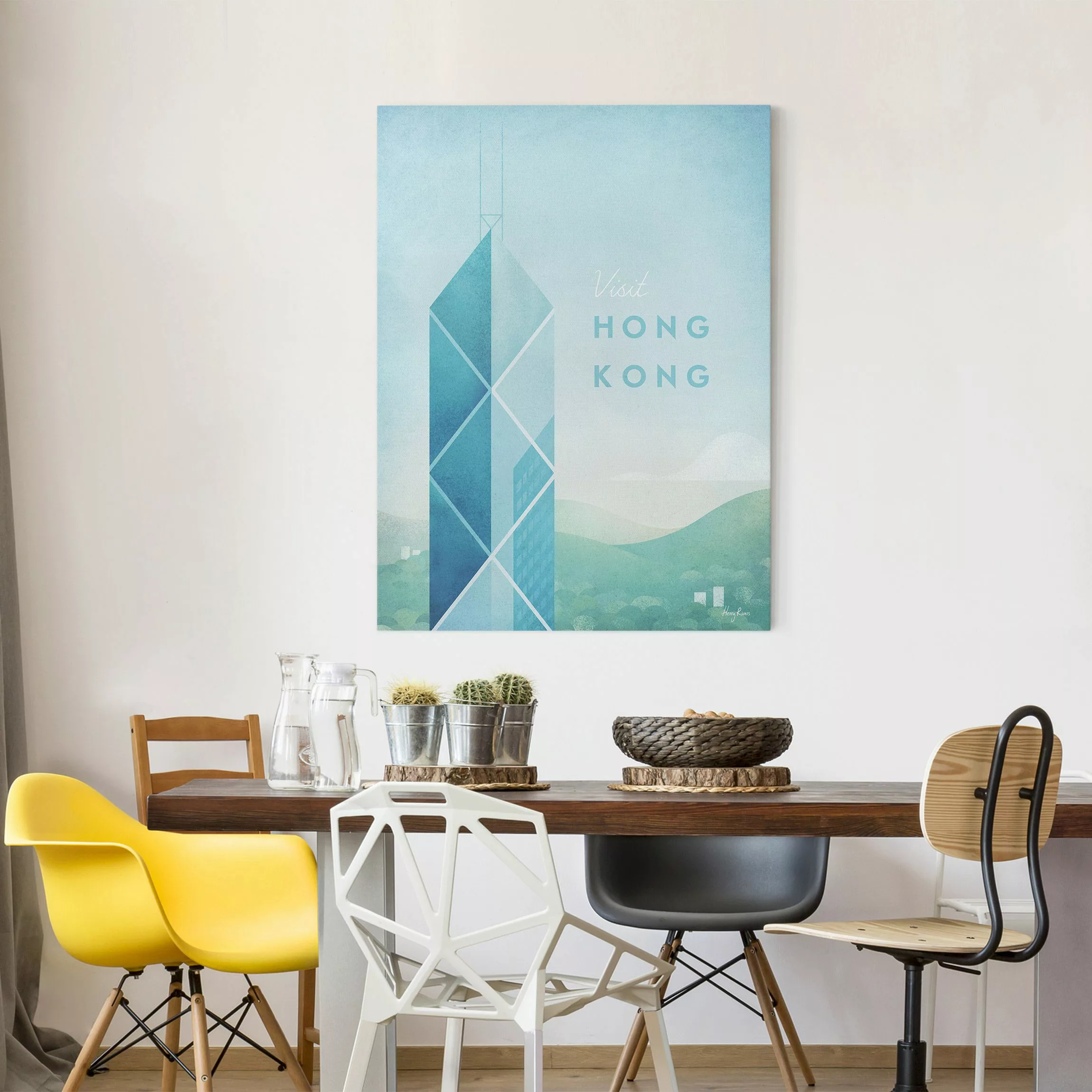 Leinwandbild Reiseposter - Hong Kong günstig online kaufen