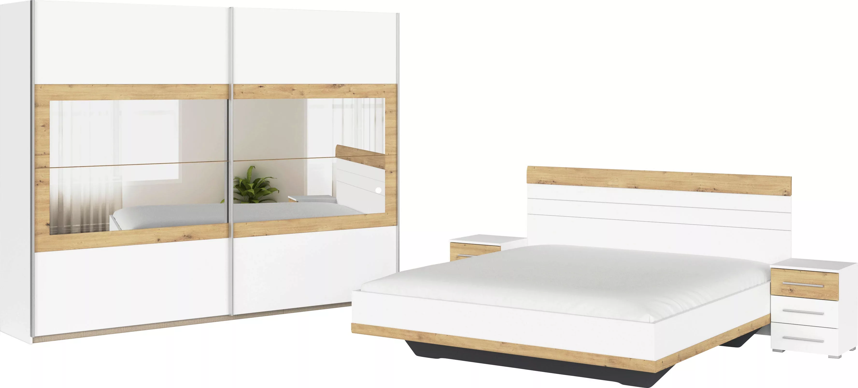 rauch Schlafzimmer-Set "Tarragona", (Set, 4 tlg.), Schrank in 3 Breiten, Be günstig online kaufen