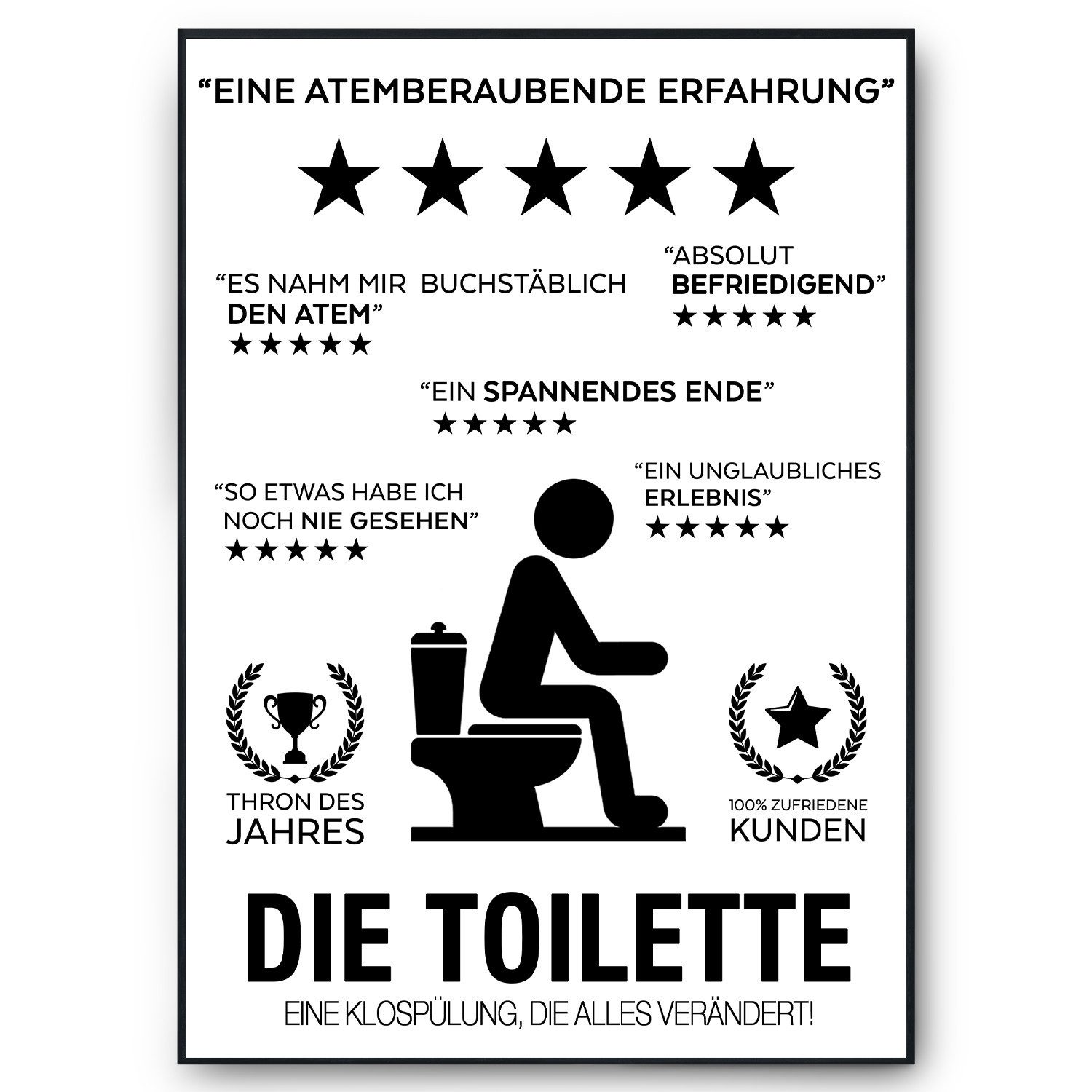 Tigerlino Poster Toilette Badezimmer Wandbild Gäste günstig online kaufen