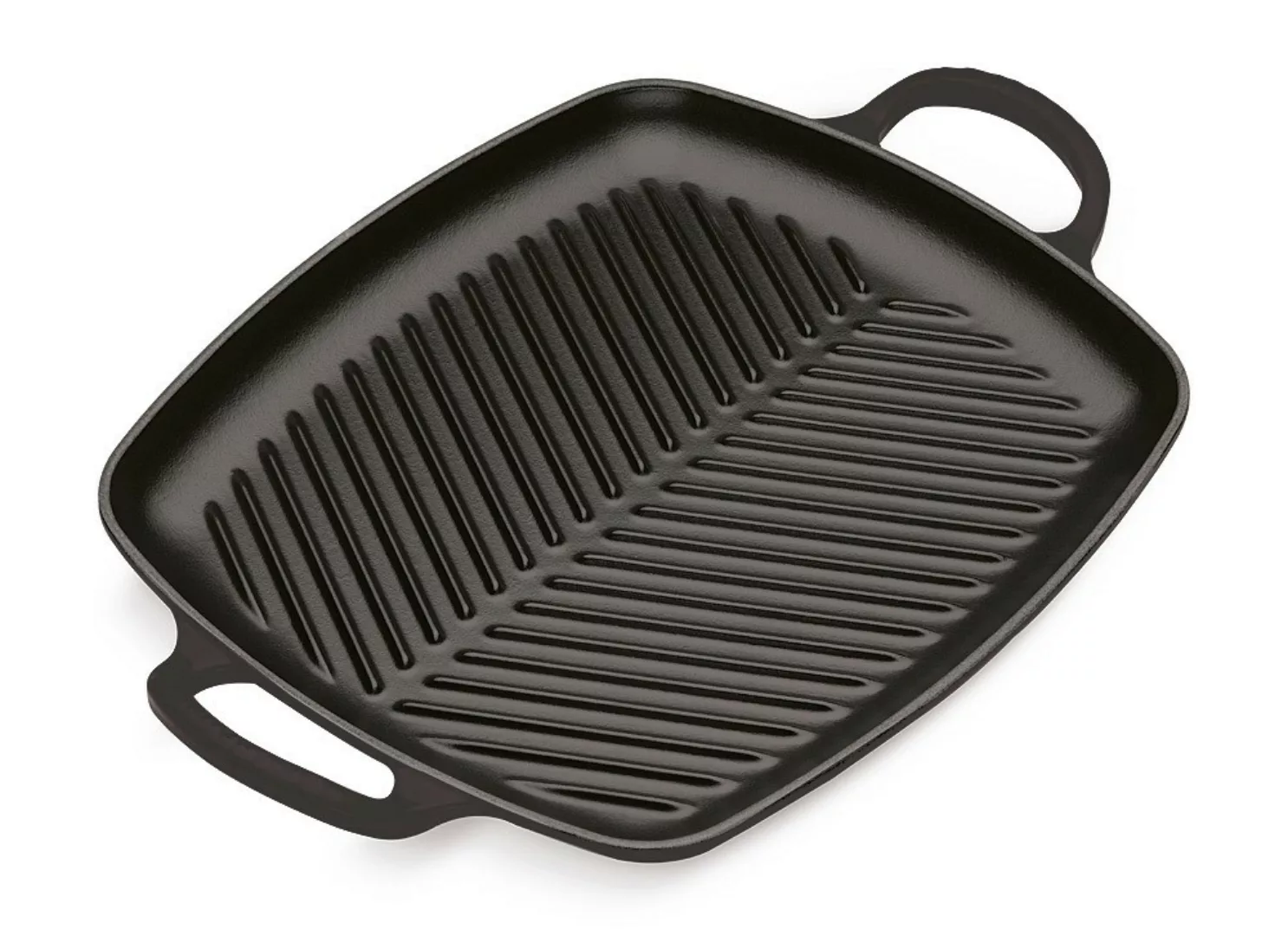 Le Creuset Rechteckige Grillplatte Signature Gusseisen Schwarz 30cm günstig online kaufen