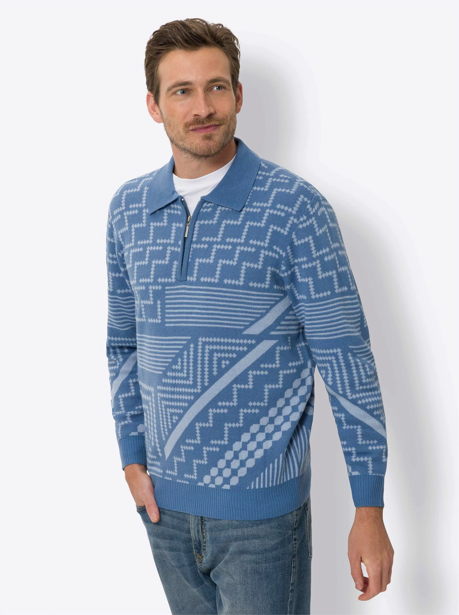 Sieh an! Strickpullover Polopullover günstig online kaufen