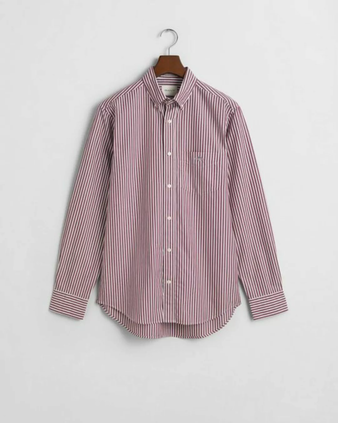 Gant Blusenshirt REG POPLIN STRIPE SHIRT, WINE RED günstig online kaufen