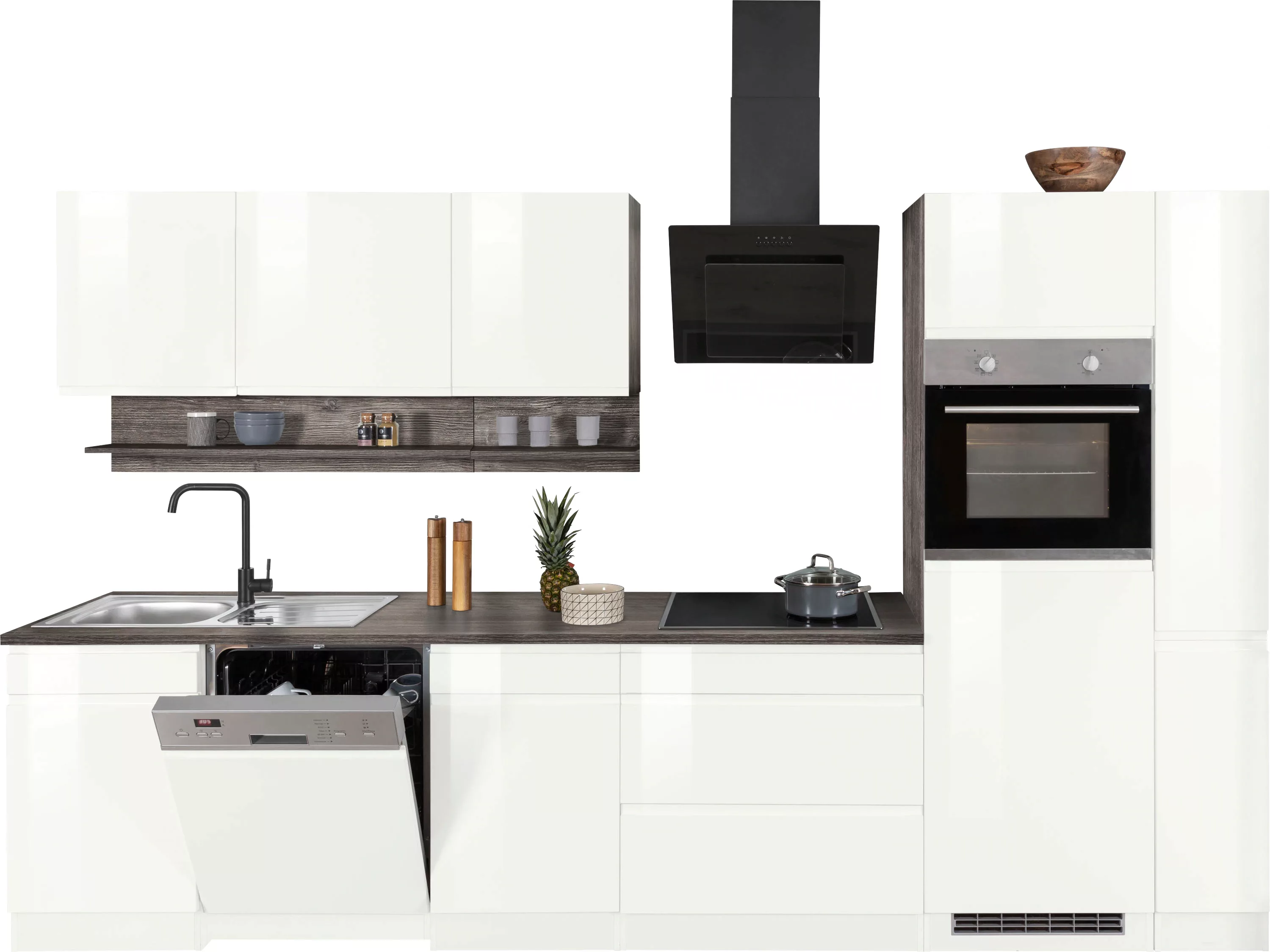 KOCHSTATION Küchenzeile "KS-Virginia", Breite 330 cm, mit E-Geräten günstig online kaufen