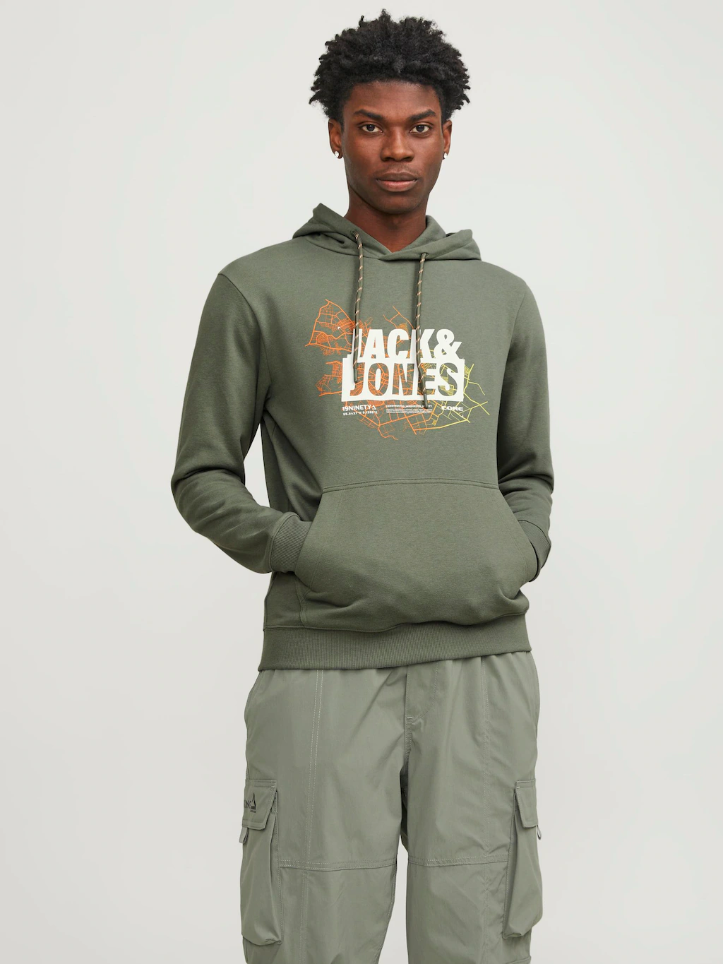 Jack & Jones Herren Kapuzenpullover Hoodie JCOMAP LOGO - Regular Fit günstig online kaufen