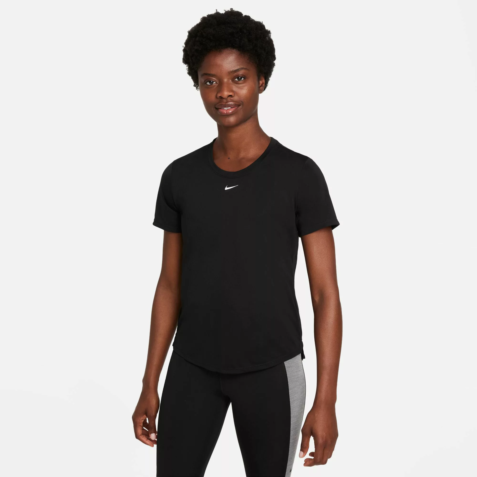 Nike Dri Fit One Kurzarm T-shirt XS Black / White günstig online kaufen