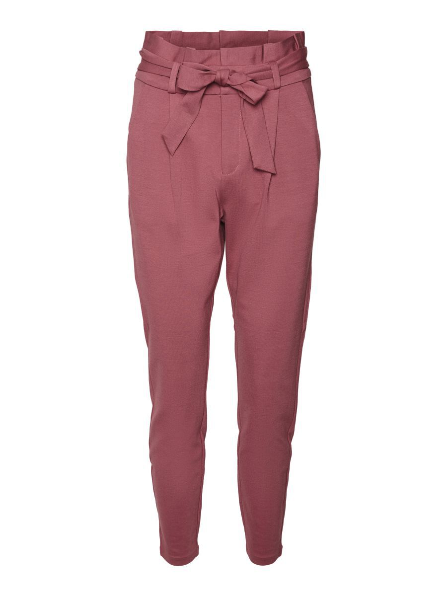 VERO MODA Knöchellange High Waist Loose Fit Paperbag Hose Damen Pink günstig online kaufen