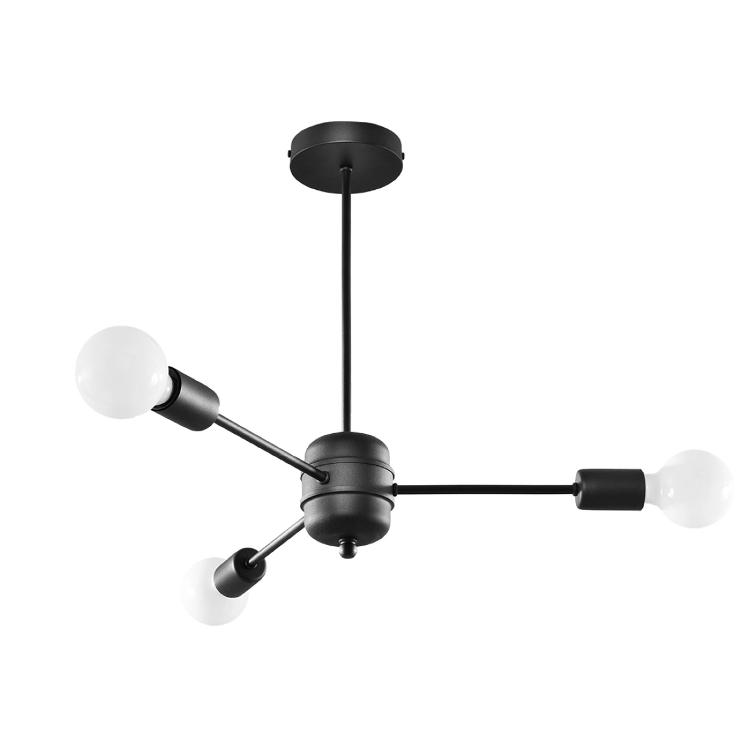 Sollux Lighting Kronleuchter Lango 3 Schwarz günstig online kaufen