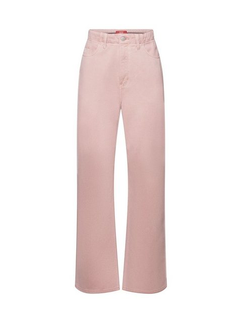 Esprit Loose-fit-Jeans Twillhose mit weitem Bein, 100 % Baumwolle günstig online kaufen