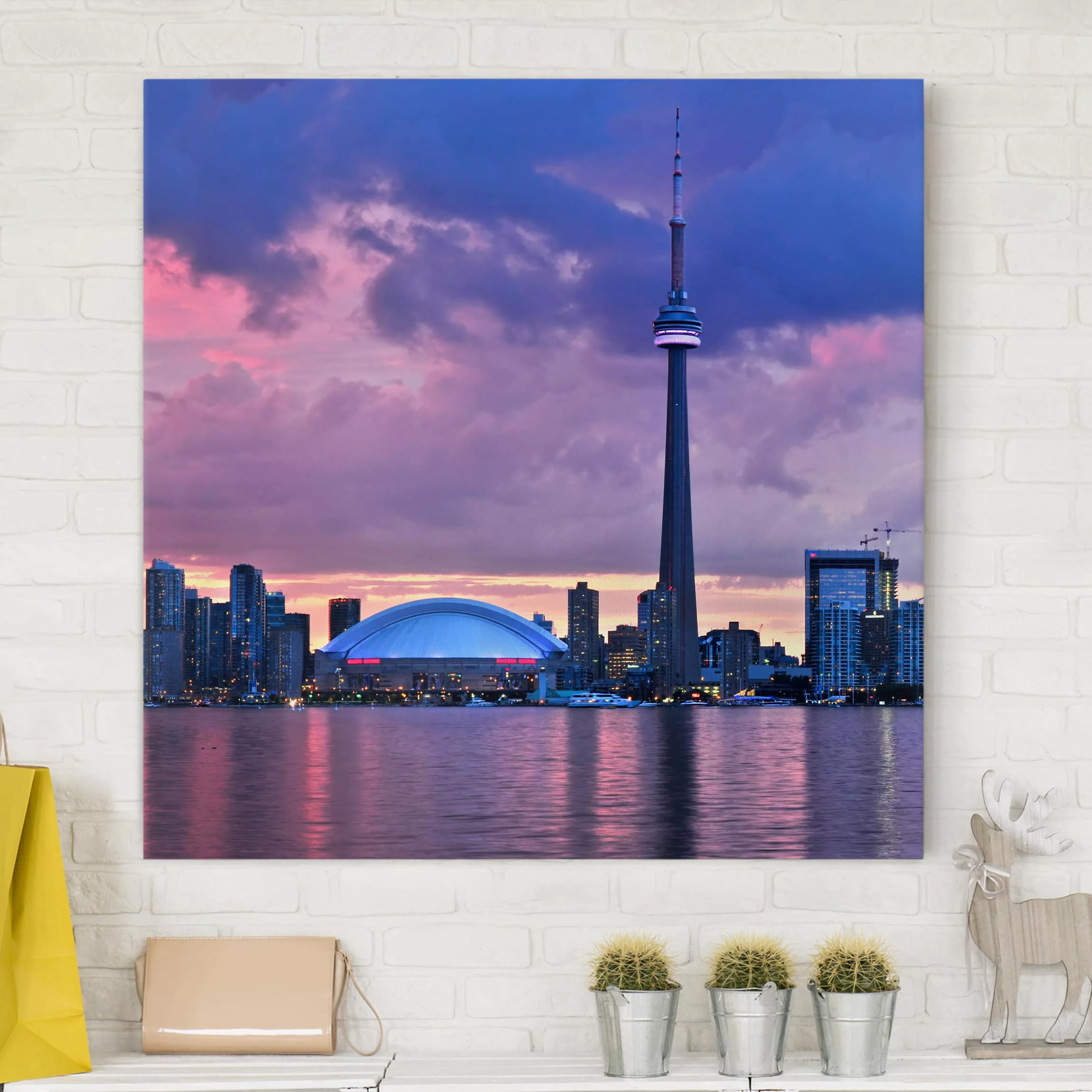 Leinwandbild Architektur & Skyline - Quadrat Fascinating Toronto günstig online kaufen