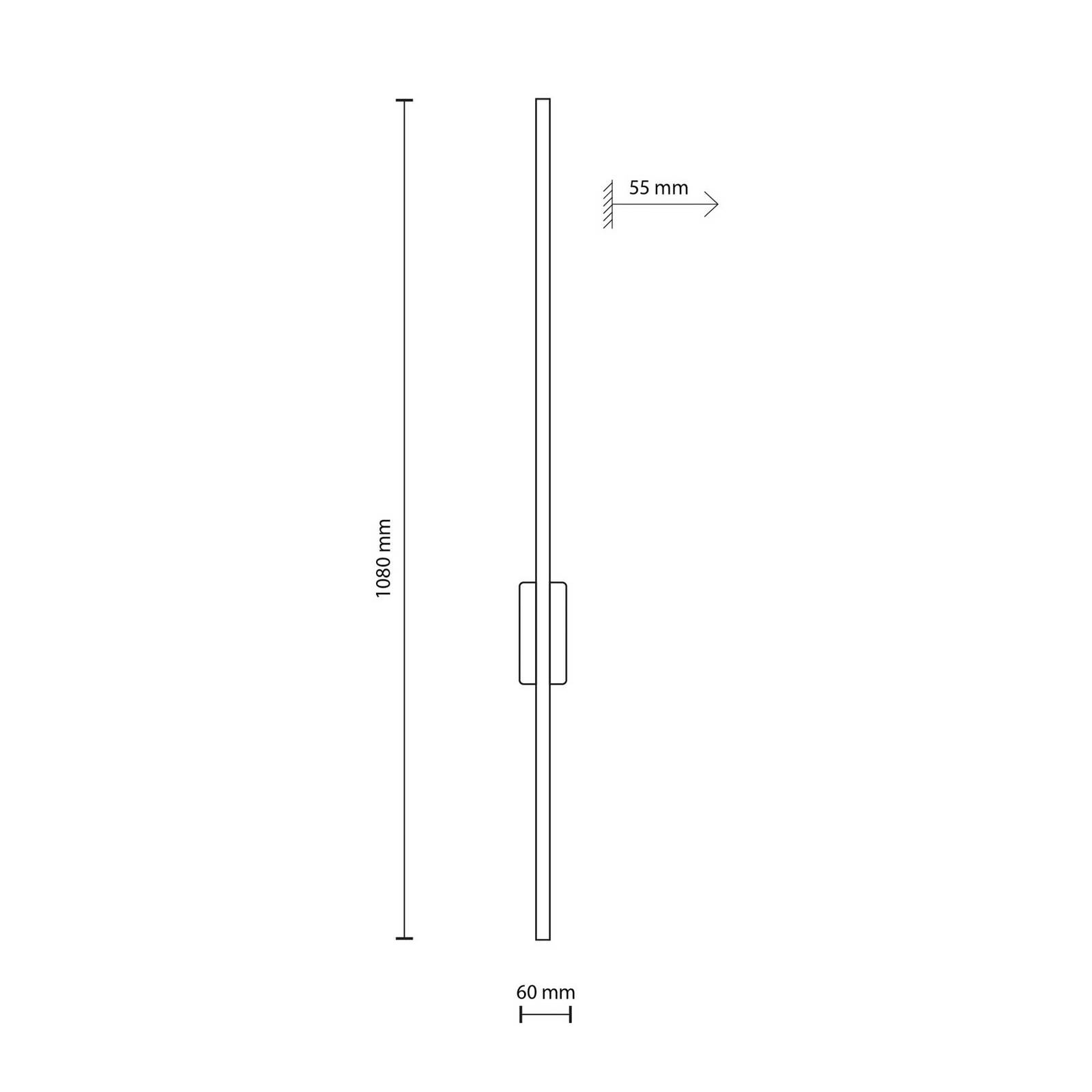 LED-Wandleuchte Flash schwarz/nussbaum Höhe 108 cm 1-flammig günstig online kaufen