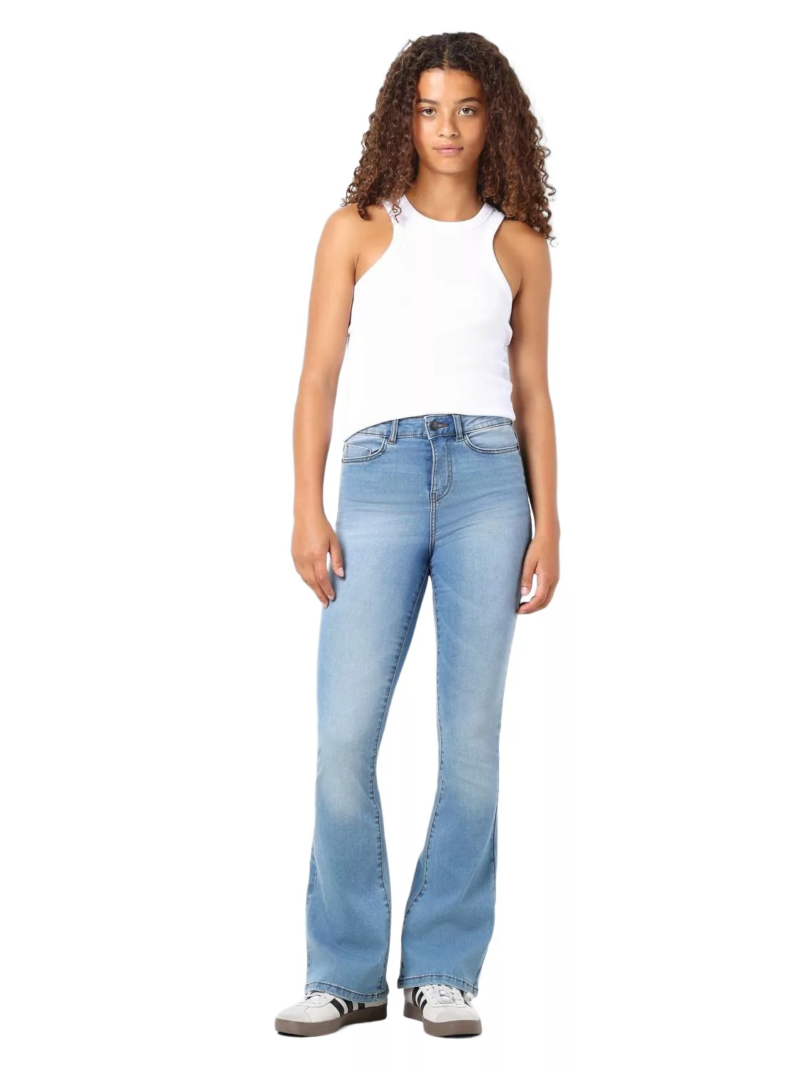 Noisy May Damen Jeans NMSALLIE HW FLARE JEANS VI162LB - Flare Fit - Blau - günstig online kaufen