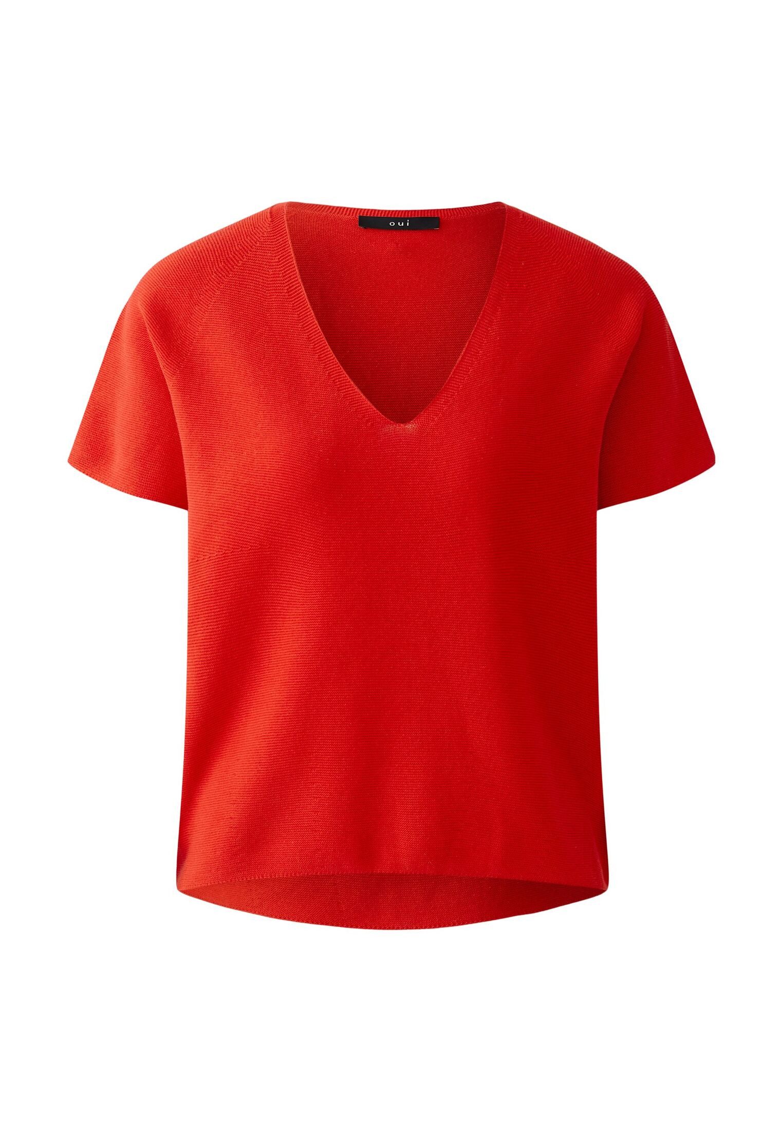 Oui V-Ausschnitt-Pullover Pullover reine Baumwolle günstig online kaufen