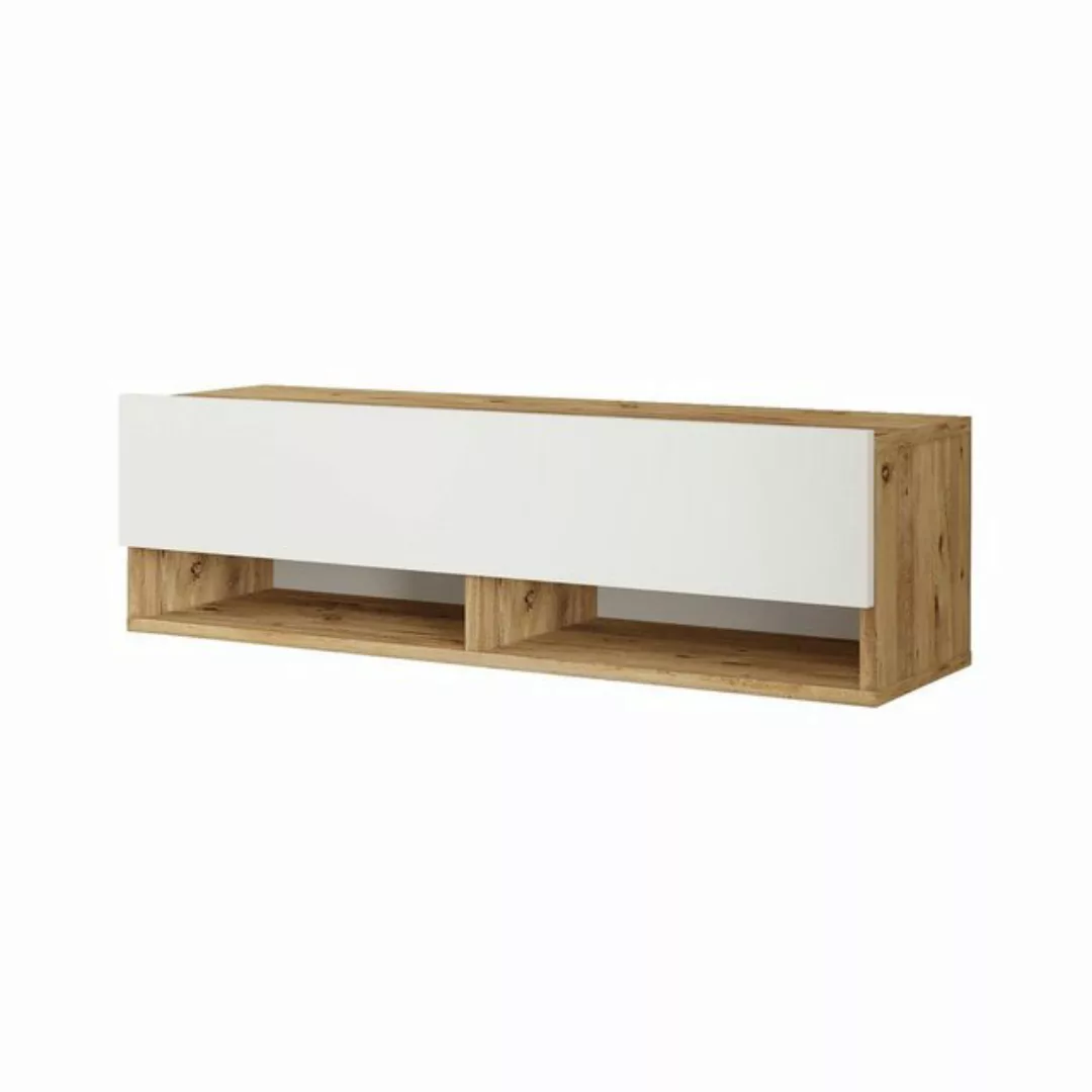 en.casa TV-Schrank »Laitila« TV Hängeboard 100x31,5x29,5cm Eiche rustikal/W günstig online kaufen