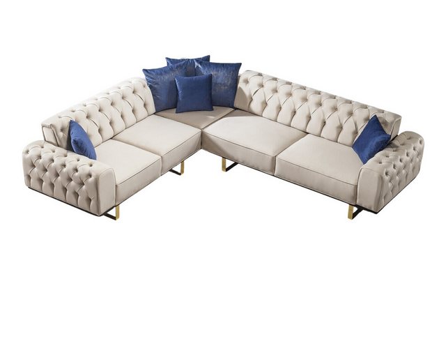 Villa Möbel Ecksofa Lily, Set, mit Relax-/Bettfunktion durch umklappbare Rü günstig online kaufen