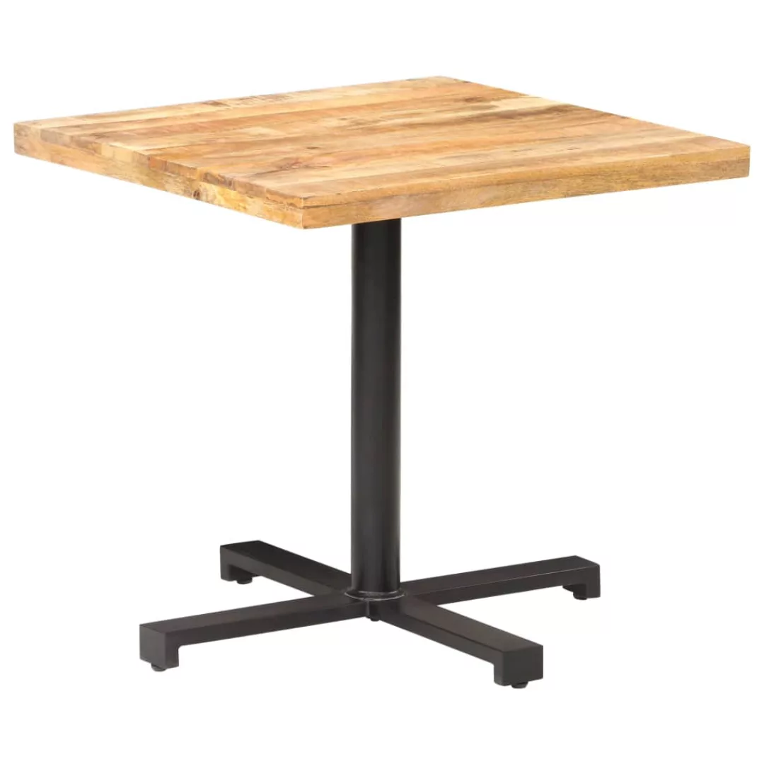 Bistrotisch Quadratisch 80x80x75 Cm Raues Mangoholz günstig online kaufen