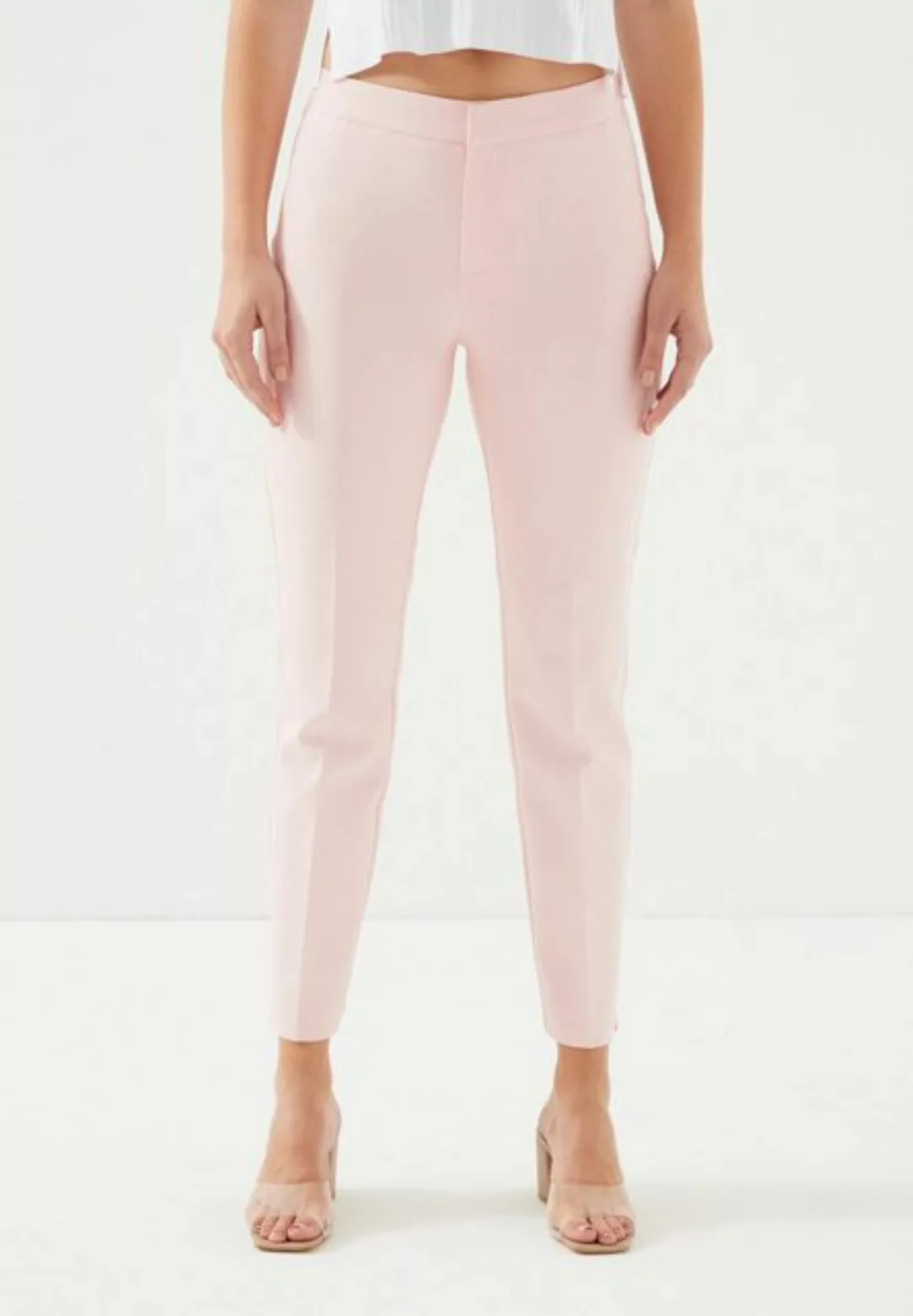 Just Like You 7/8-Hose Rosa Damenhose mit elastischer Taille und kurzen Hos günstig online kaufen