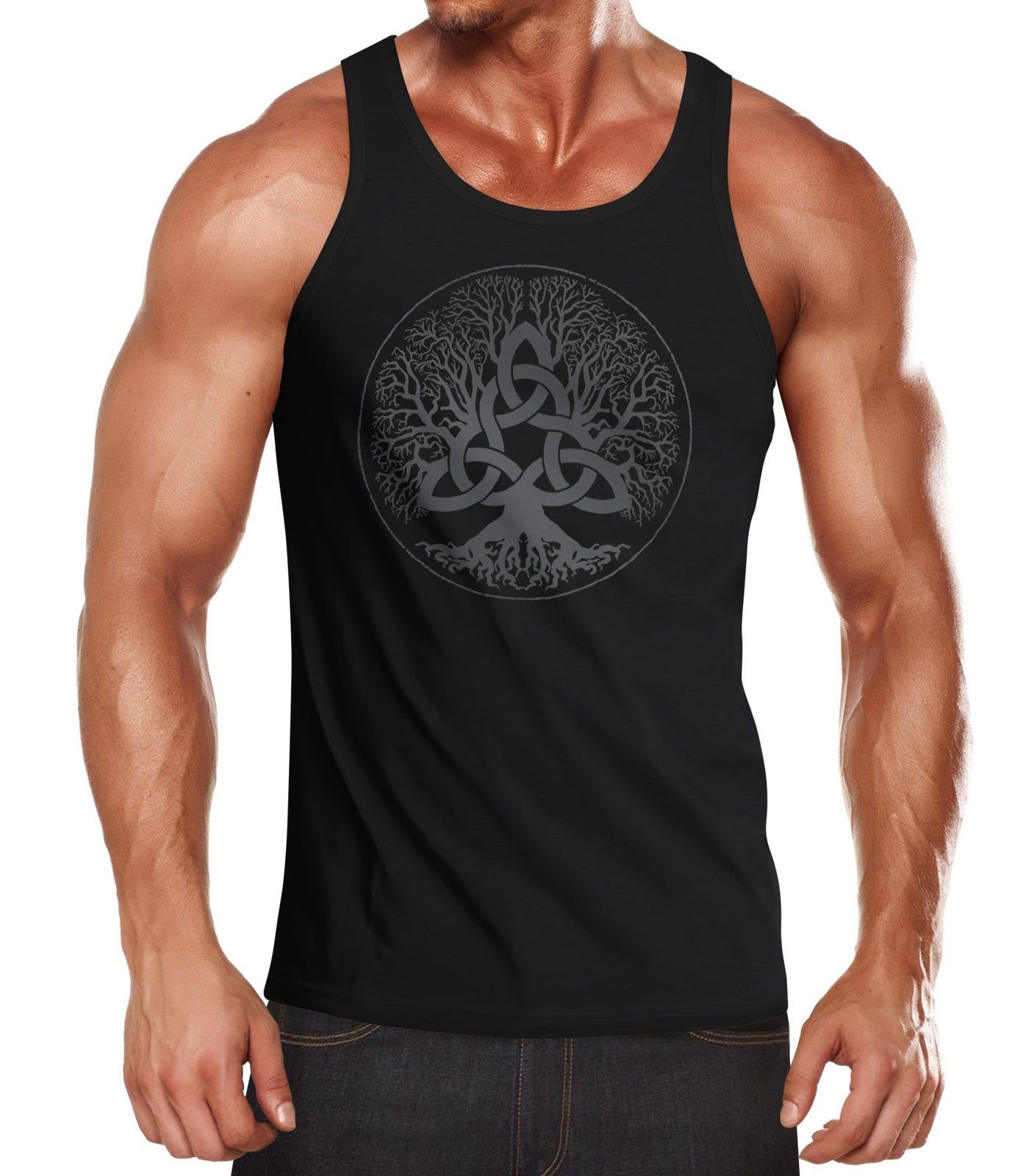 Neverless Tanktop Herren Tank-Top Yggdrasil Weltenbaum günstig online kaufen