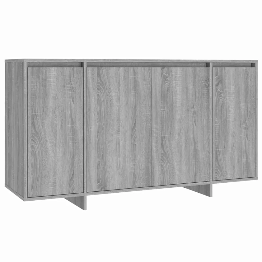 Sideboard Grau Sonoma 135x41x75 Cm Spanplatte günstig online kaufen