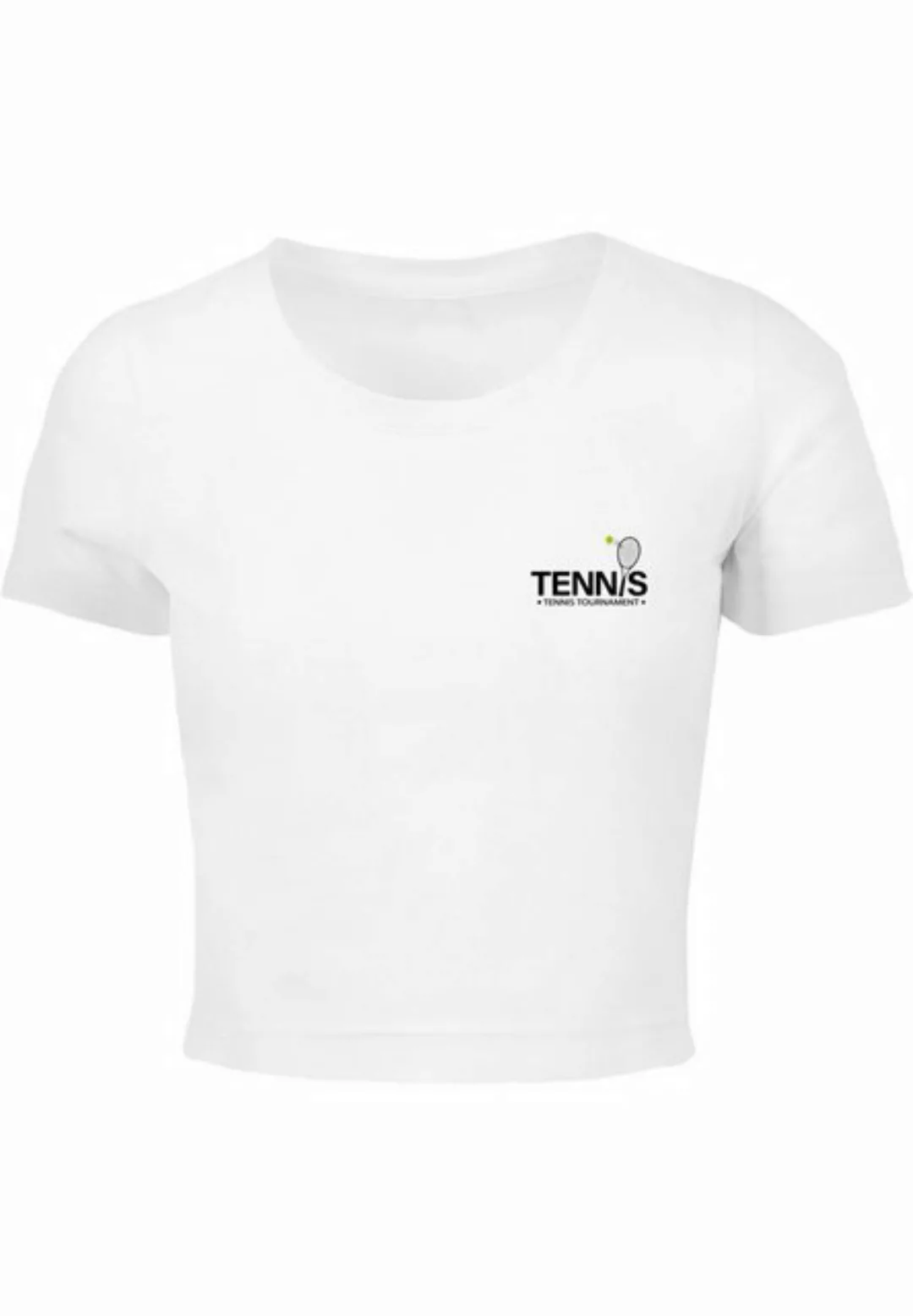 Merchcode T-Shirt Merchcode Damen Ladies Tennis Racket Cropped Tee (1-tlg) günstig online kaufen