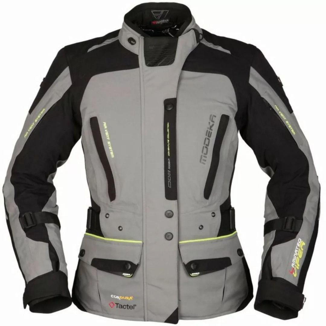 Modeka Motorradjacke Modeka Viper LT Textiljacke Damen grau / schwarz 36 günstig online kaufen