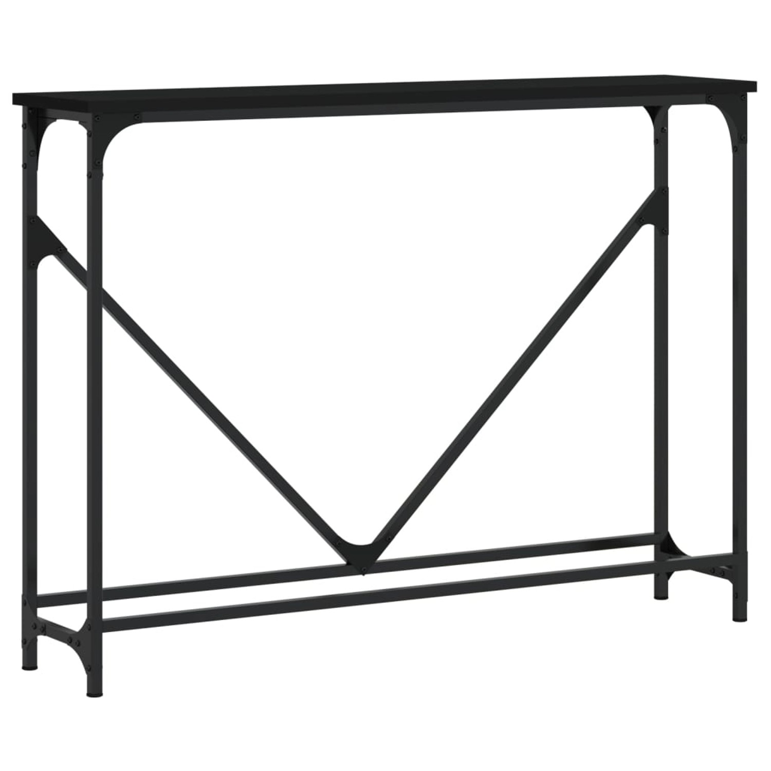 vidaXL Konsolentisch Schwarz 102x22,5x75 cm Holzwerkstoff günstig online kaufen