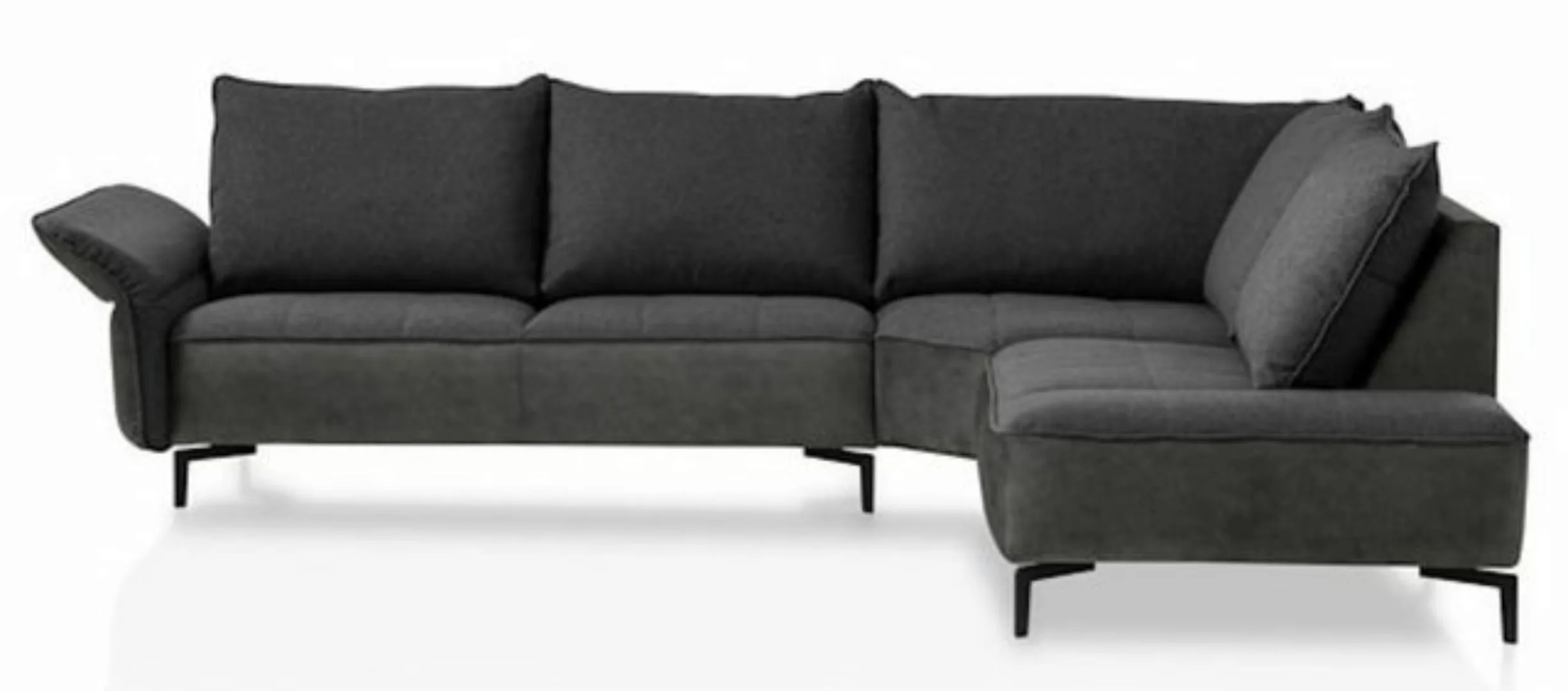 Feldmann-Wohnen Ecksofa Ghom, Ghom 1 Teile, 313x232x86cm dunkelgrau / anthr günstig online kaufen