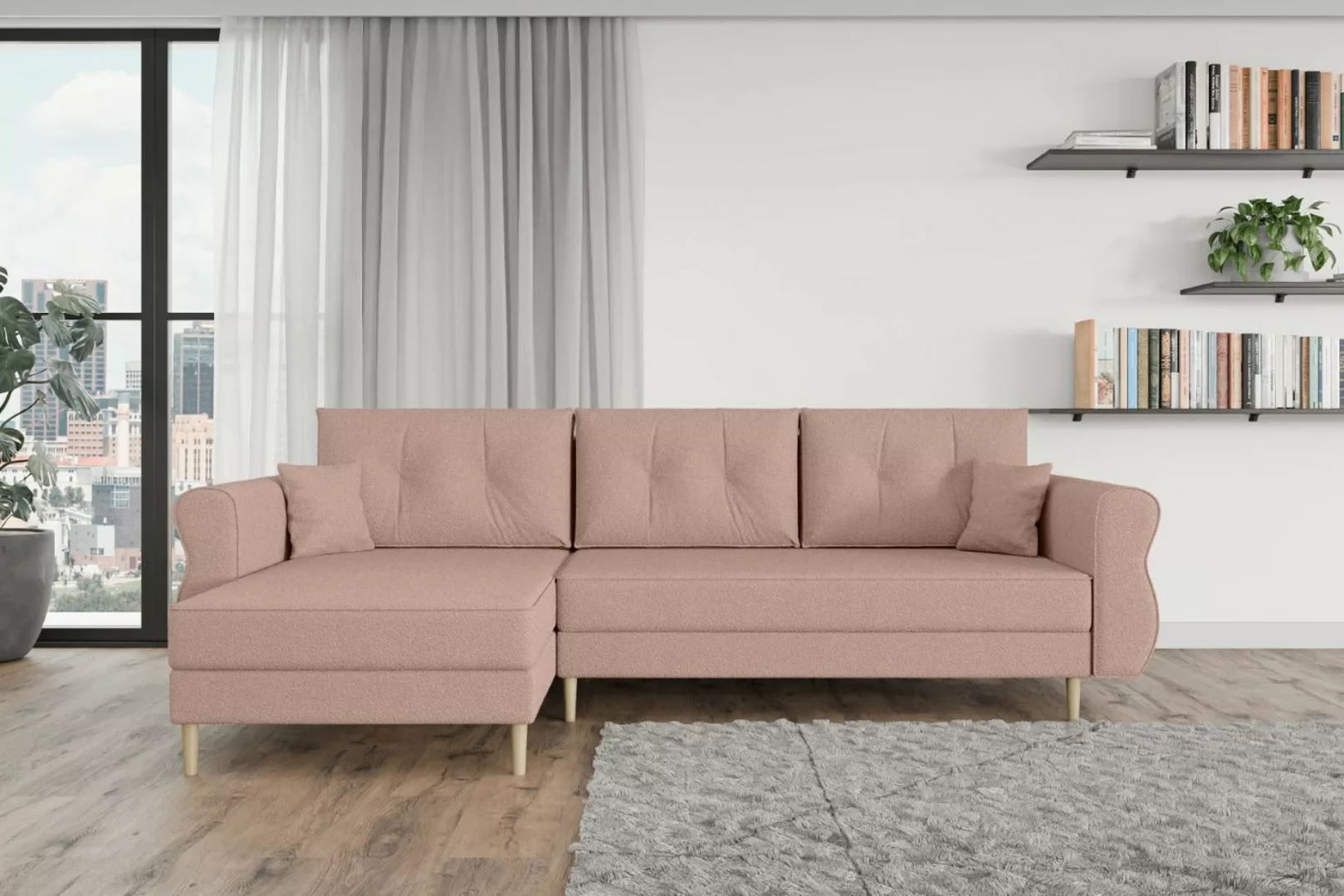 ALTDECOR Ecksofa HERMES-L, Couch mit Schlaffunktion, Stauraum Wohnlandschaf günstig online kaufen