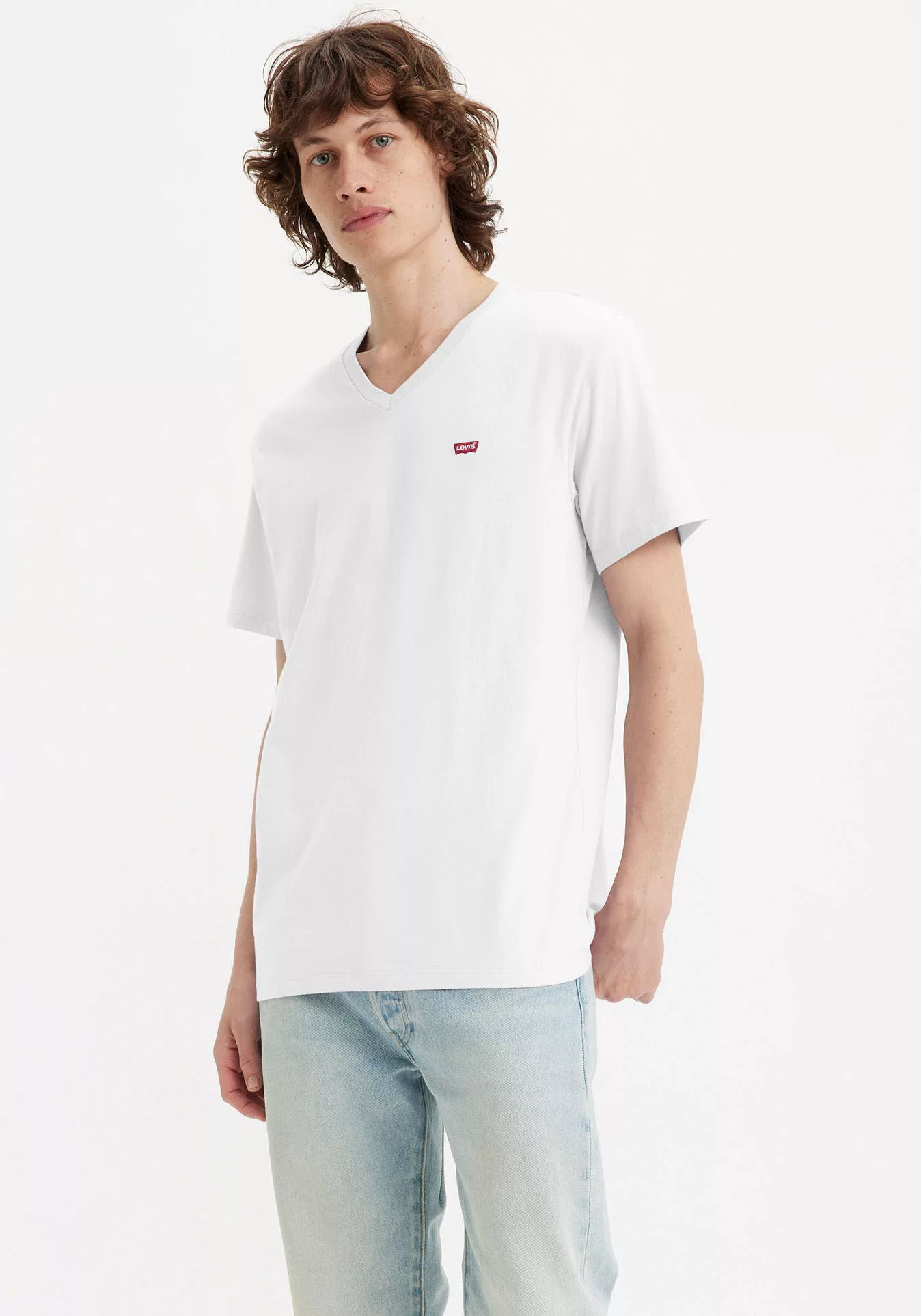 Levis V-Shirt "LE ORIGINAL HM VNECK", mit Logostickerei günstig online kaufen